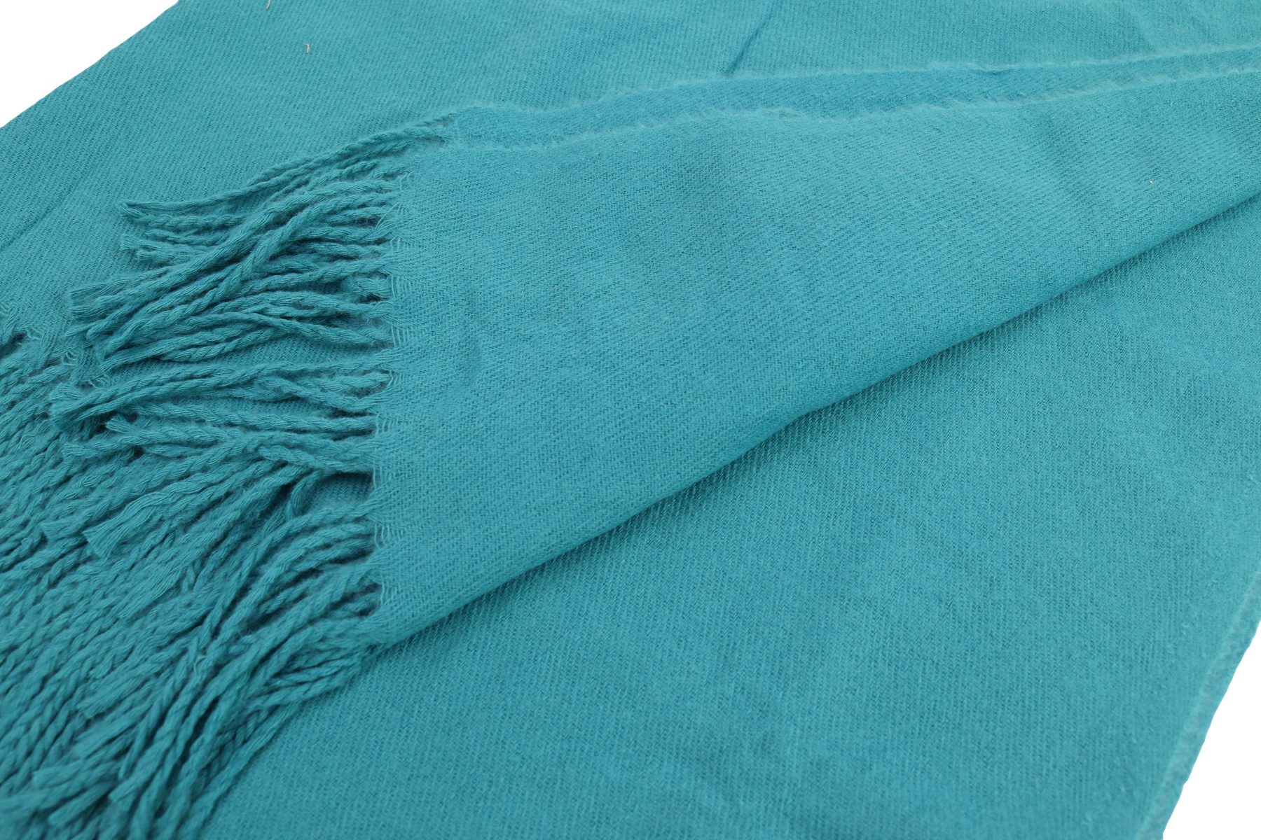 Grünblau Modeschal Damen weicher für ideal 70x180cm, und MIRROSI Farben zur und tolle warmer Halstuch Herbst Unifarbe Schal (Viele Fransen, Winter mit Auswahl),