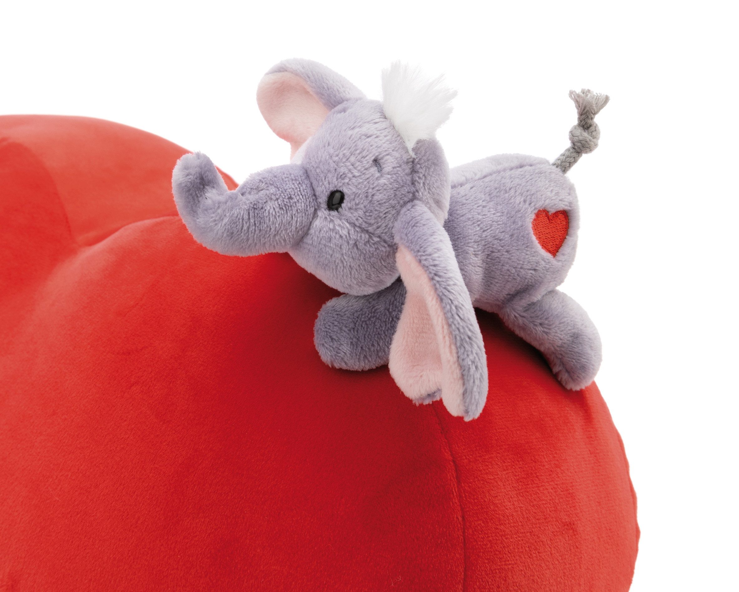 Nici Dekokissen 61491 - Love Elefant herzförmig, 42 x 27 cm mit kleinem Koala