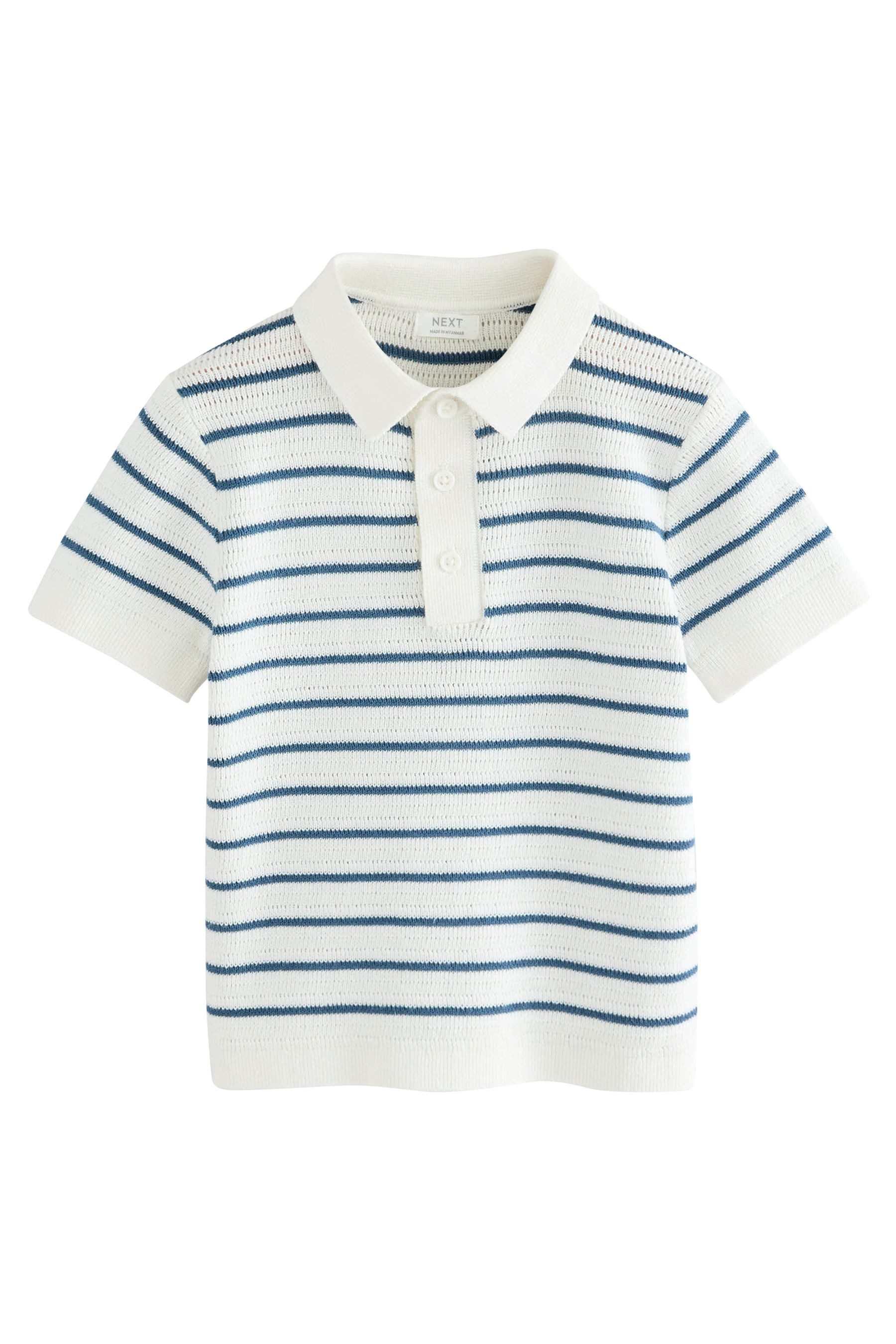 Next Polokragenpullover Strick-Poloshirt mit Knopfdetail 100 % günstig online kaufen
