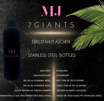 7GIANTS Trinkflasche 7GIANTS Edelstahlflasche 750 ml, Hochwertiger Edelstahl