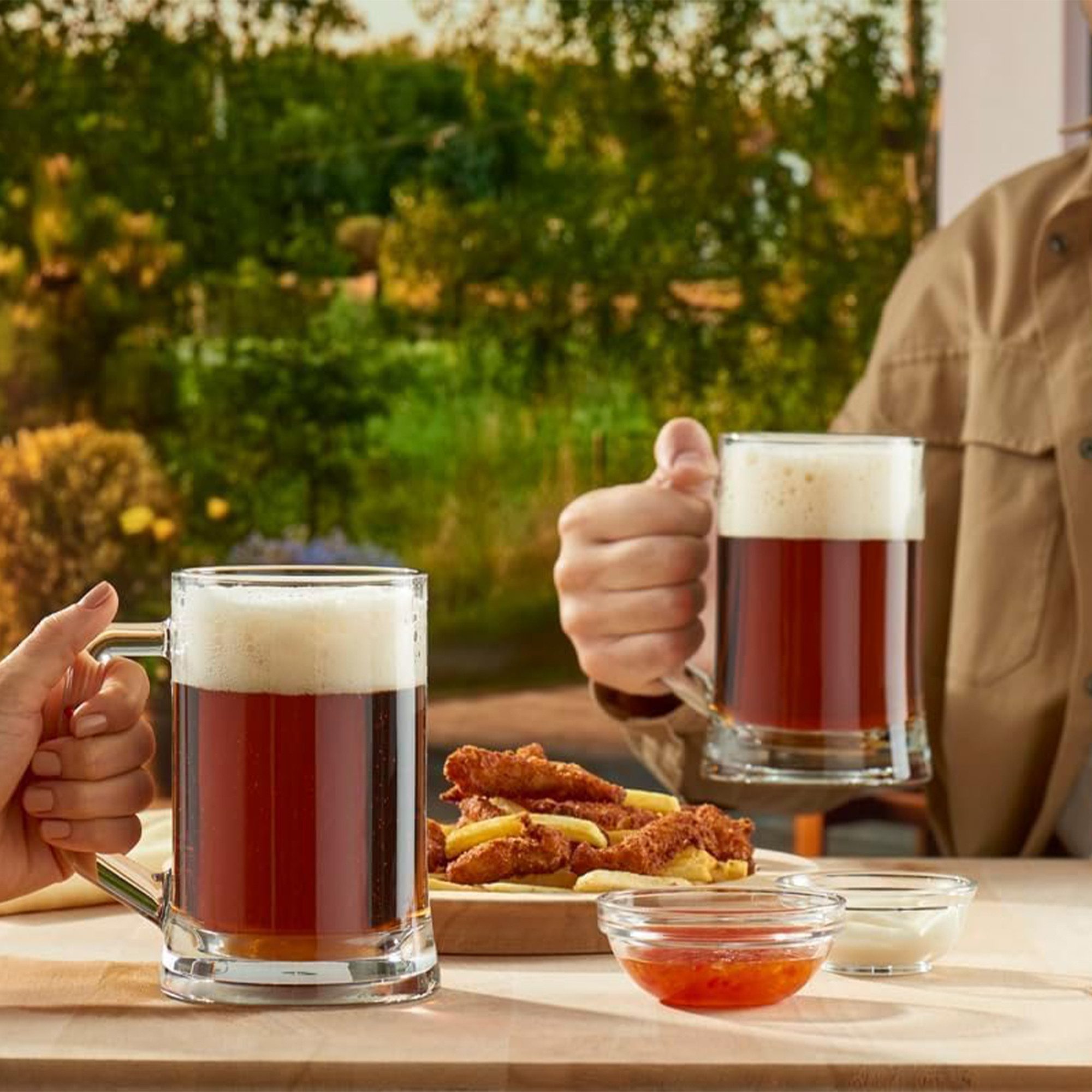 Pasabahce Gläser-Set Pub Bierkrug, 2-tlg., Glas, 2er Set, 660ml, ideal für Bier, Radler, Softdrinks & Mixgetränke
