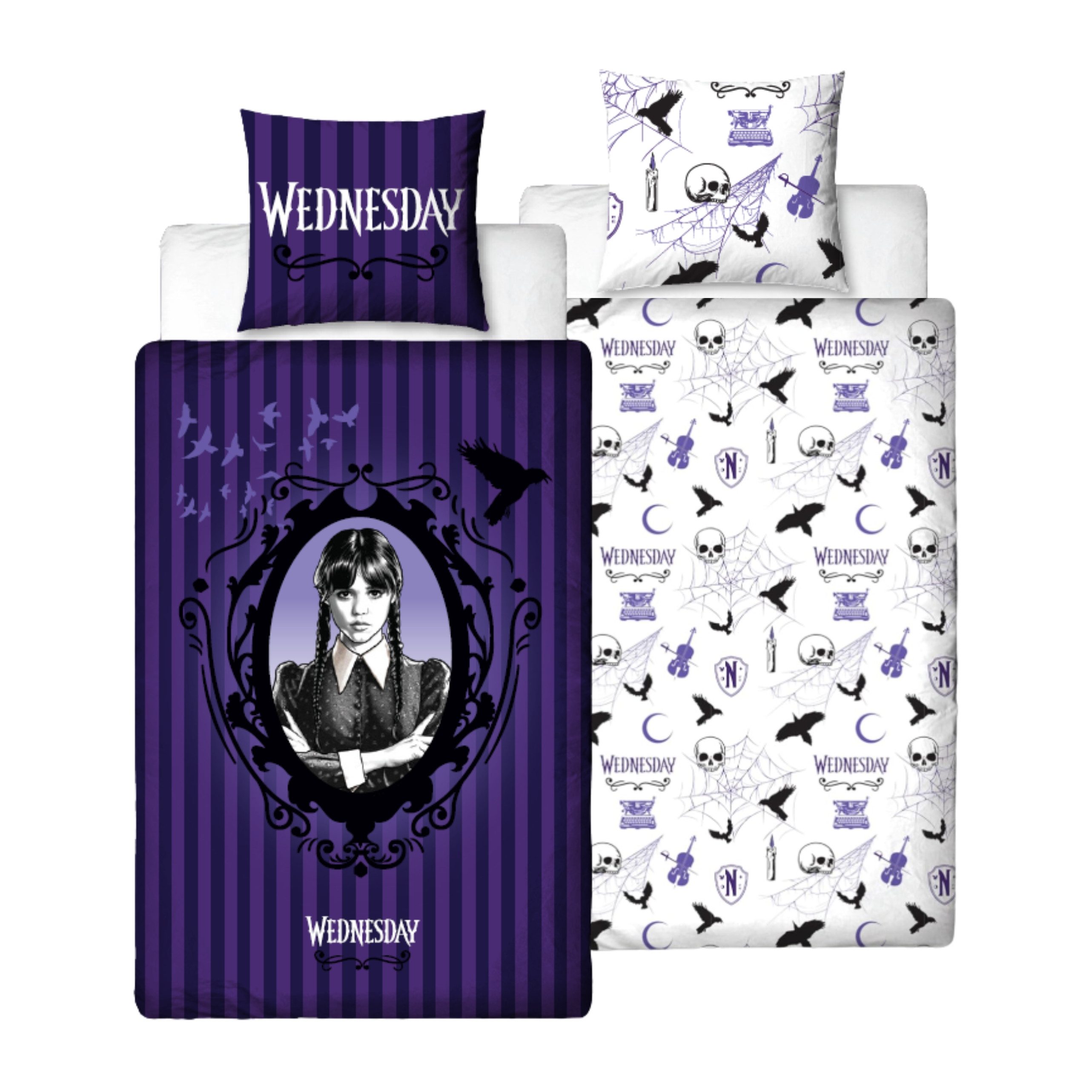 MTOnlinehandel Bettwäsche Wednesday Gothic Chic • Wende- Motiv für Teenager günstig online kaufen