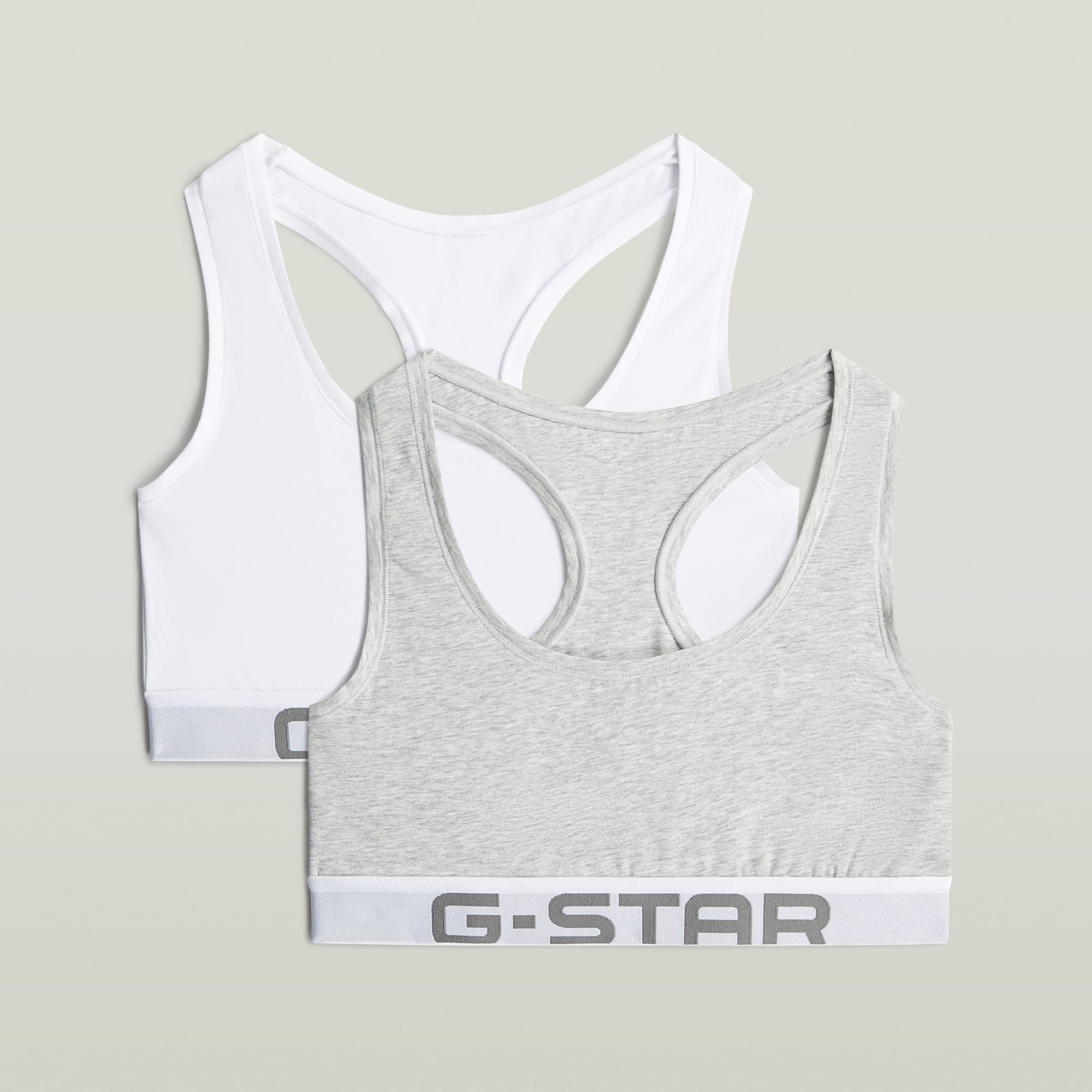 G-STAR Bralette DOLOMITE, RACERBACK BRALETTE (Packung, 2-tlg) mit Logobund, Slim Fit