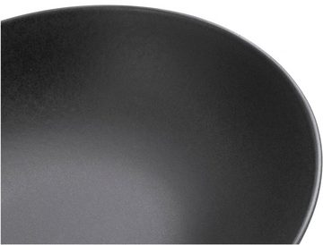 CreaTable Kombiservice Geschirr-Set Soft Touch Black (16-tlg), 4 Personen, Steinzeug, Service, schwarz, seidenmatte Glasur, 16 Teile, für 4 Personen