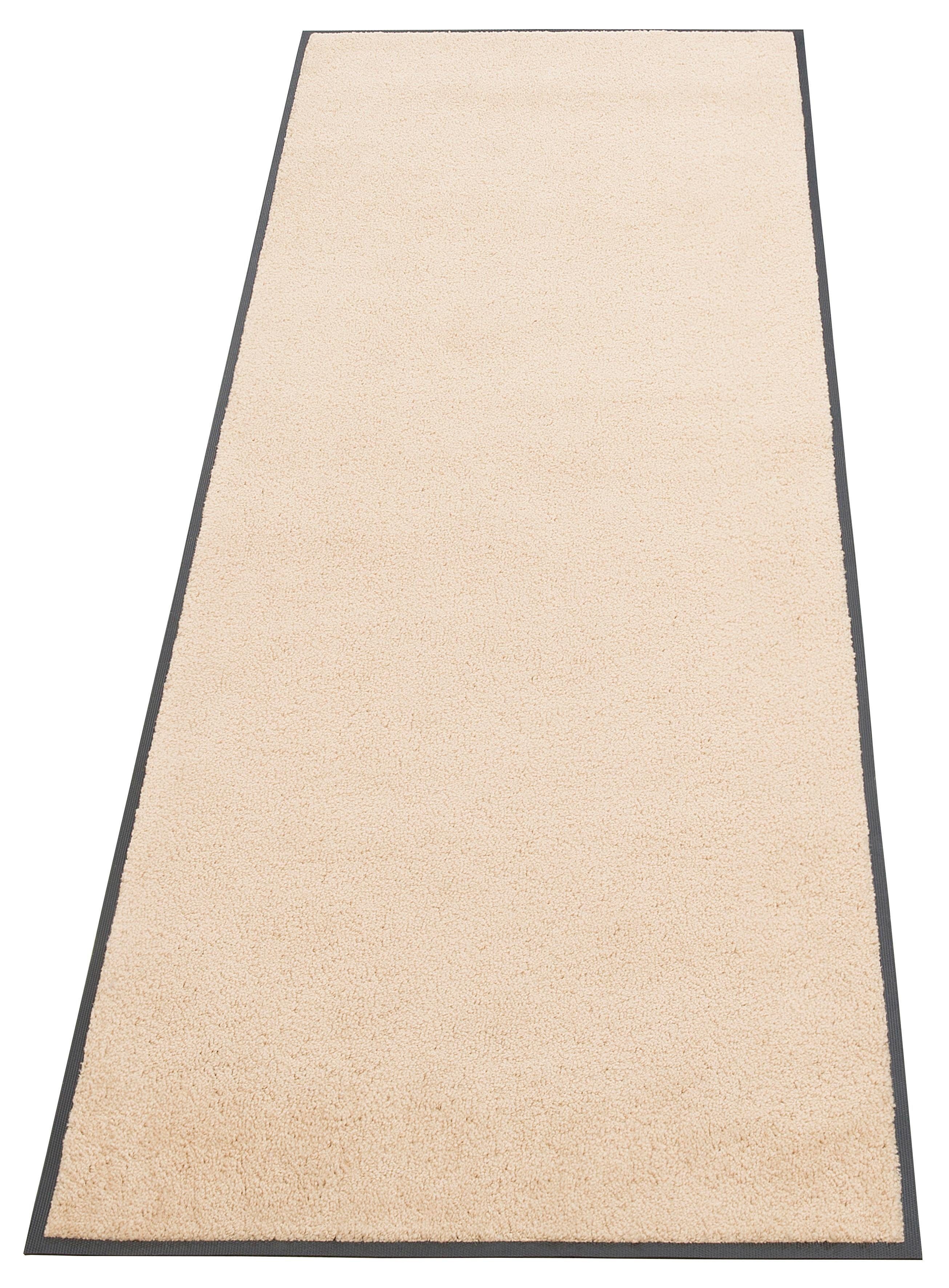 Läufer Lavea, andas, rechteckig, Höhe: 9 mm, Läufer, Teppichläufer, Brücke, Schmutzfangmatte, Uni-Farben, waschbar sand
