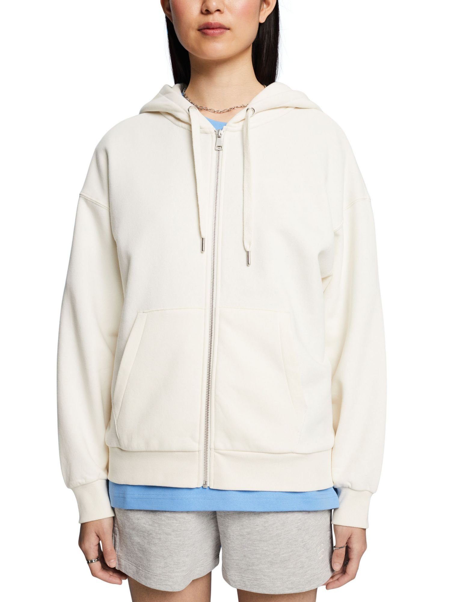 Esprit Sweatshirt Oversized-Hoodie ICE (1-tlg) Reißverschluss mit