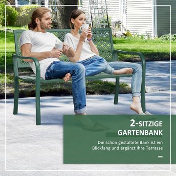 Outsunny Gartenbank wetterbeständig (Set, 1-St., Gartenbank), 2-Sitzer