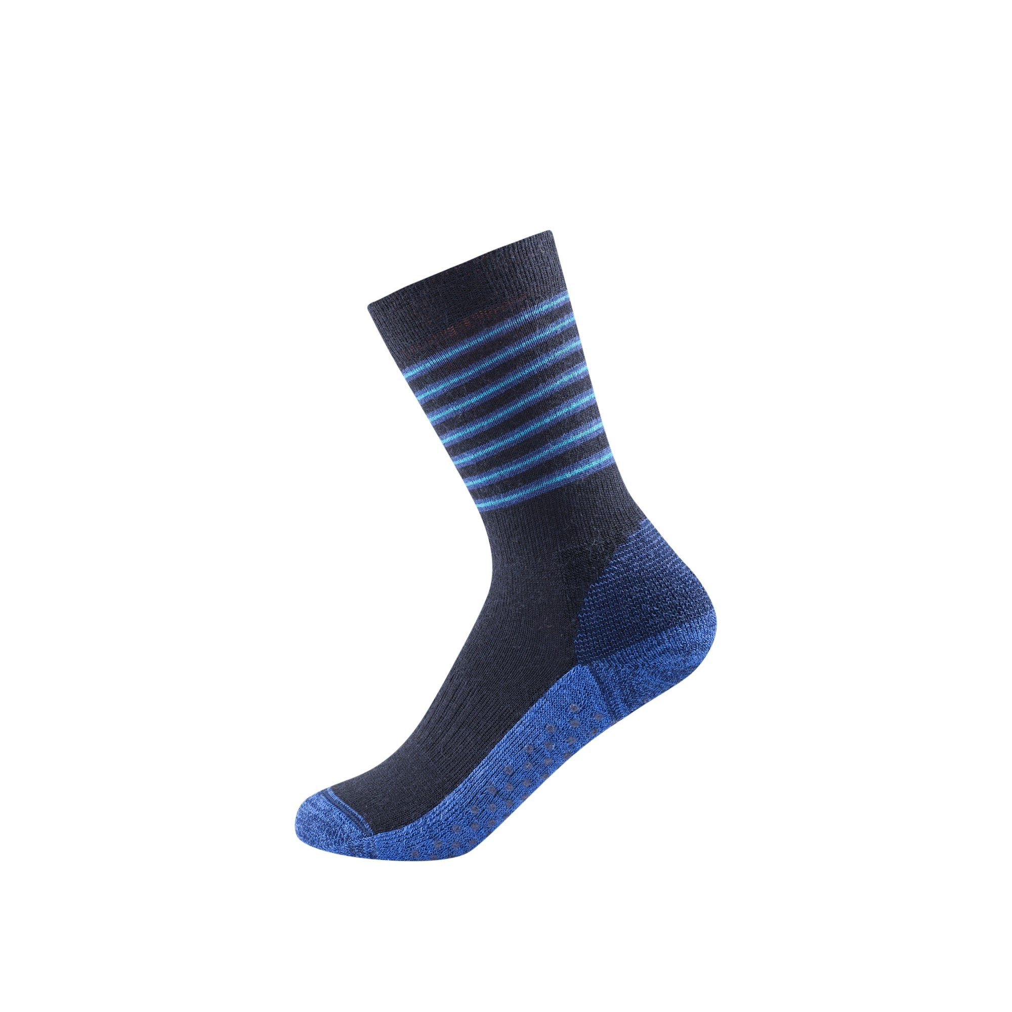 Devold Thermosocken Devold Sock Kid Merino Stripes Multi Mistral Kinder No-slip