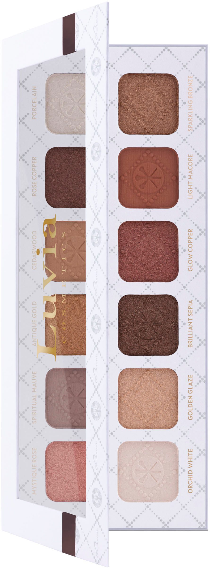Luvia Cosmetics Lidschatten-Palette Karmaflage, Matt und schimmernd, hochpigmentiert, müheloses Verblenden.