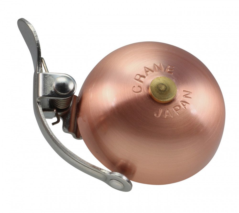 Fahrradklingel Mini Retro Suzu Brushed Copper, Steel Band Mount, Retro Look, Ø 45mm
