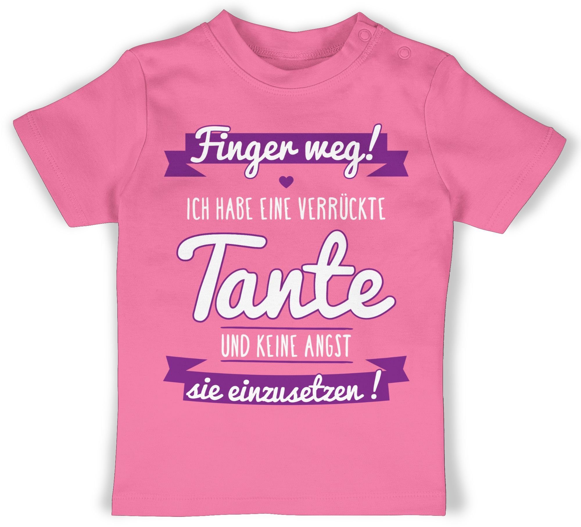 Shirtracer T-Shirt Ich habe eine verrückte Tante Lila Tante 1 Pink