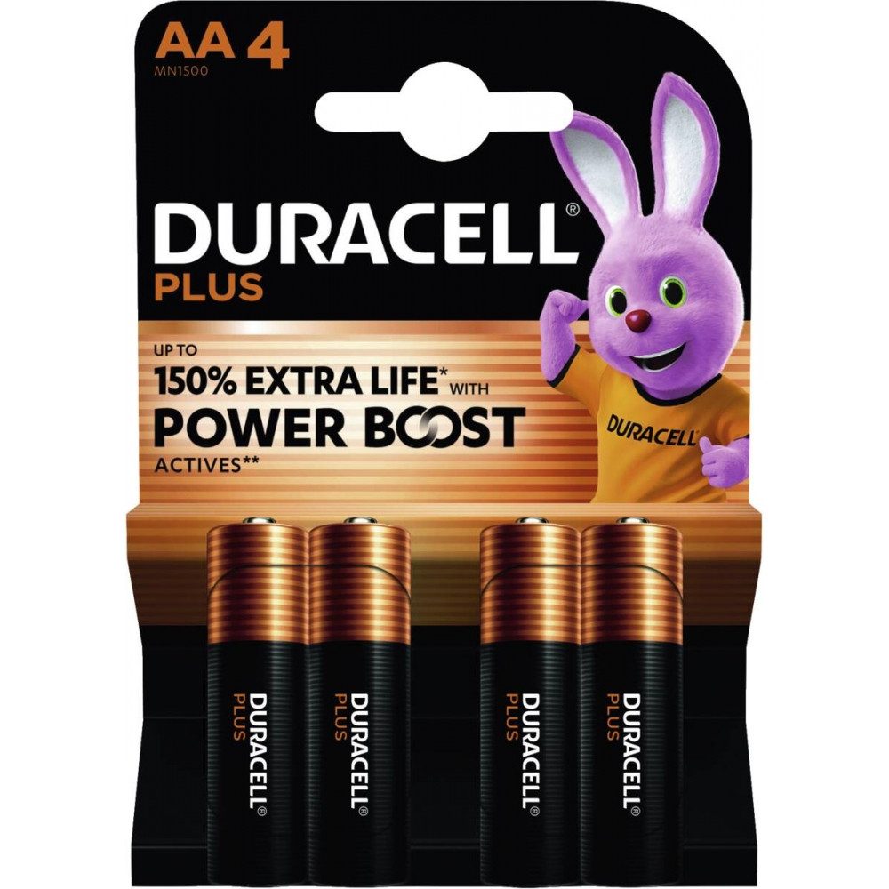 Duracell Duracell Plus-AA BOOST K4 Batterien. Akku Duracell Plus AA Batterien, Hohe Energieeffizienz und lang anhaltende Leistung