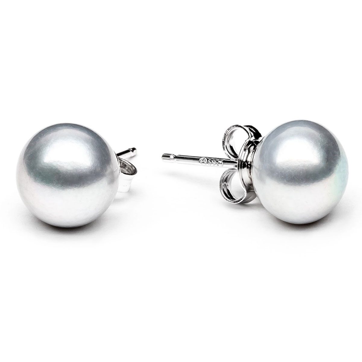 Gaura Pearls Paar Ohrstecker Perlenohrstecker grau günstig online kaufen