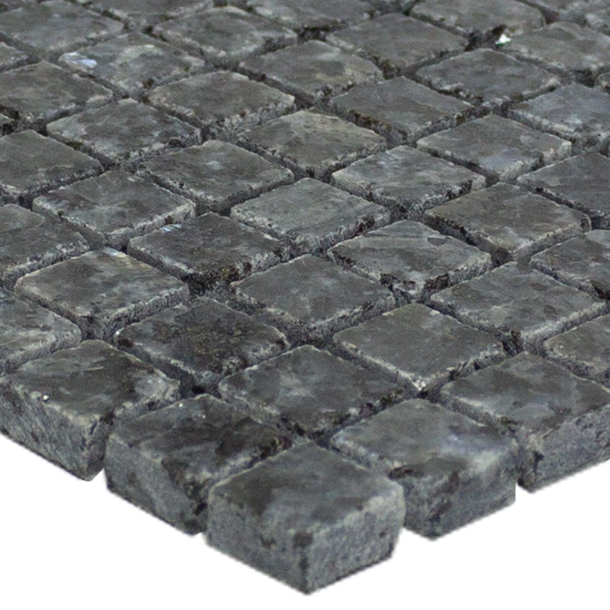 Mosafil Mosaikfliesen Naturstein Mosaikfliese Dingxi Schwarz, schwarz