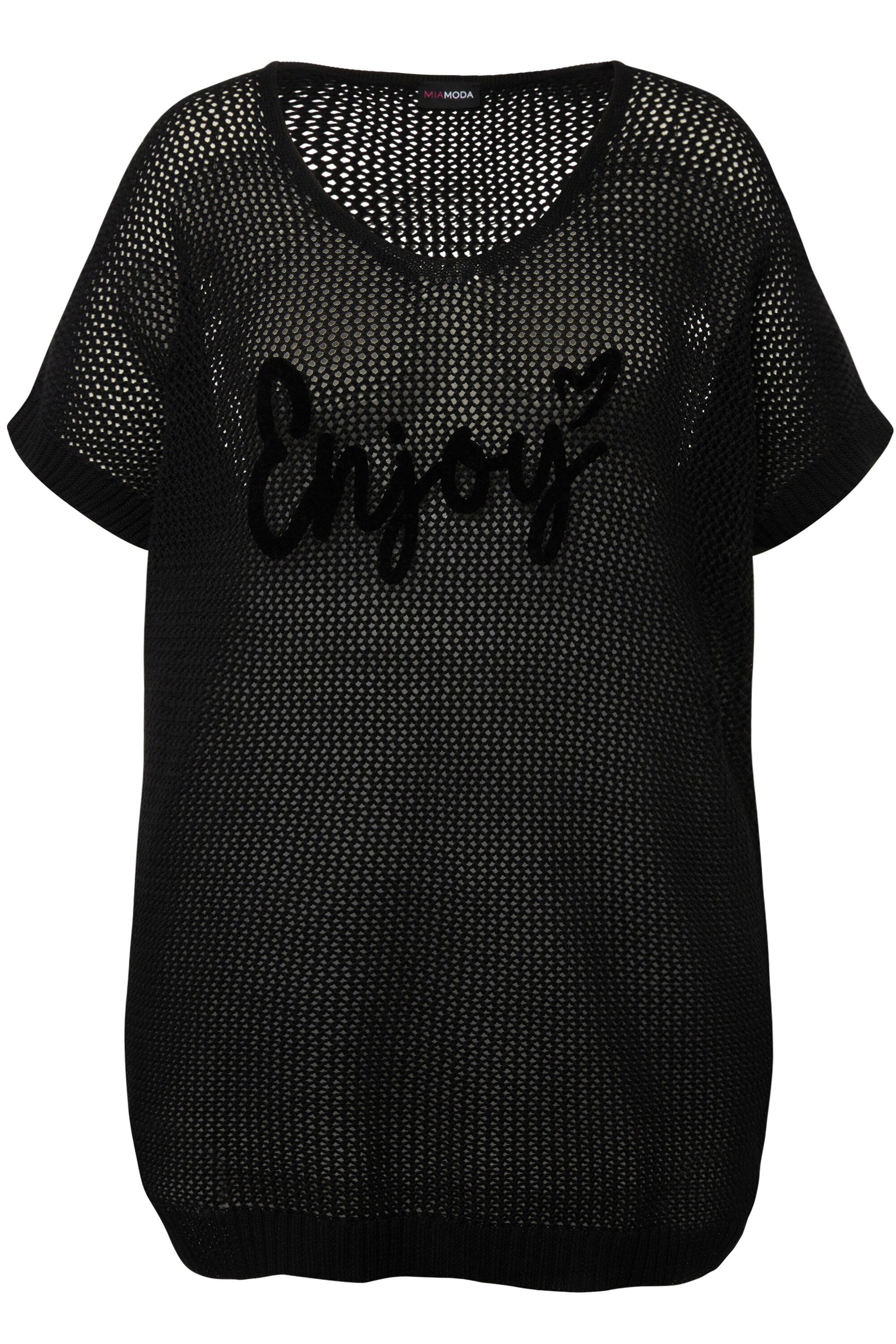 MIAMODA Strickpullover Pullover oversized Ajourstrick ENJOY günstig online kaufen