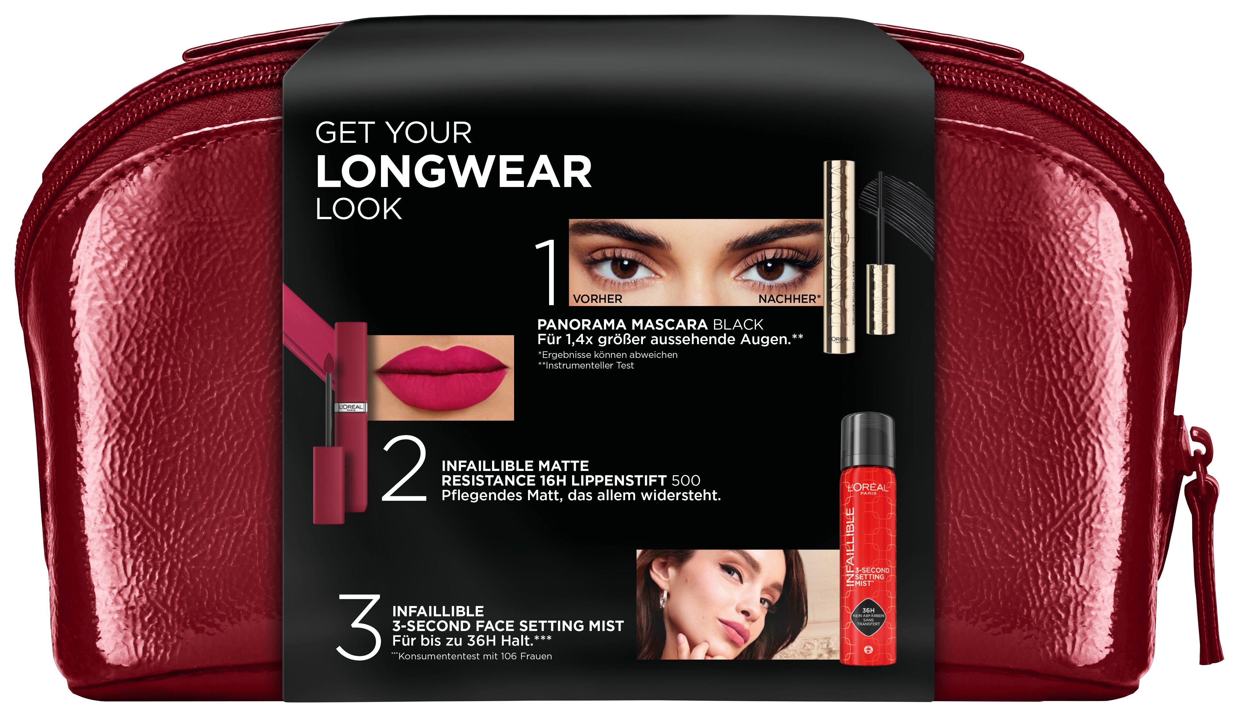 L'ORÉAL PARIS Schmink-Set L'Oréal Paris Longwear Look Set, mit vielseitigen Kombinationsmöglichkeiten