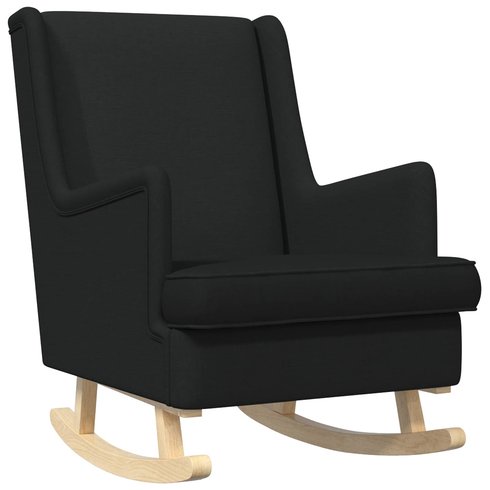 vidaXL Schaukelstuhl Schaukelstuhl Schwarz 62 x 80 x 85 cm Stoff (1 St)