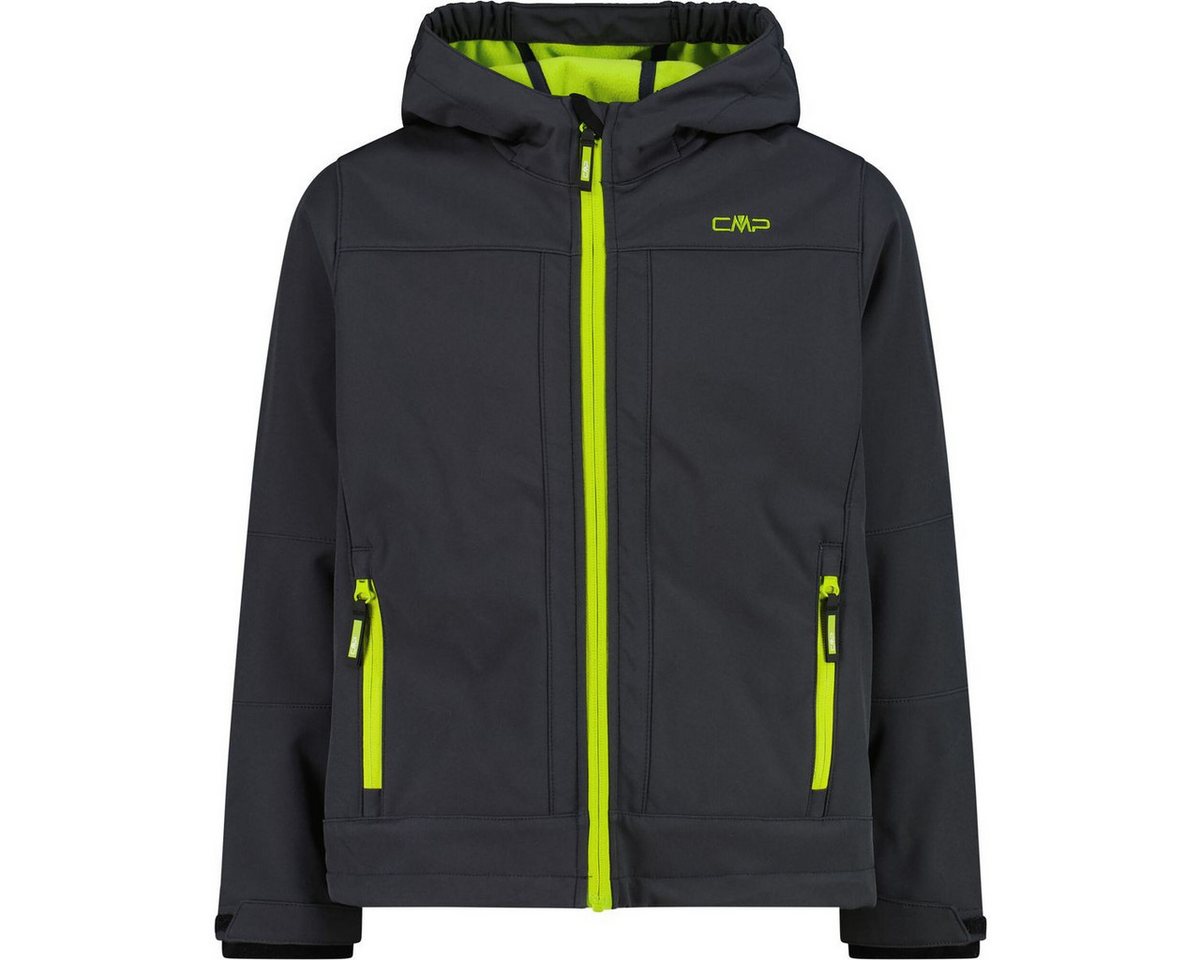 CMP Softshelljacke KID Jacket Fixed HOOD. Winddichte Kinderjacke mit Clima Protect® Membran, ideal zum Wandern