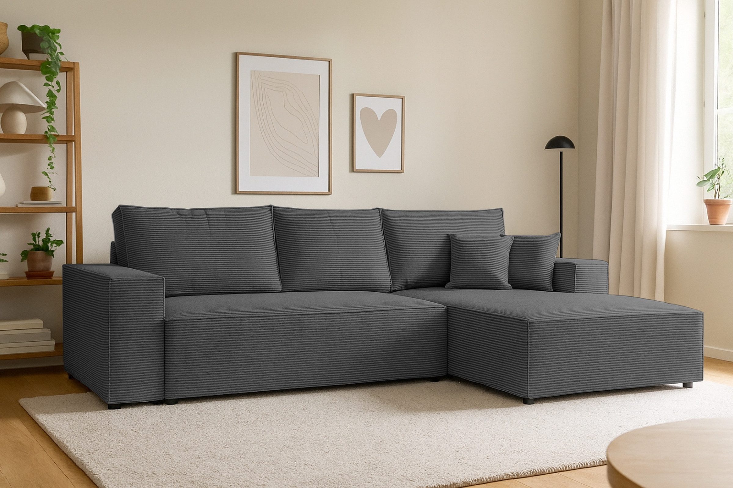 Deine Möbel 24 Wohnlandschaft MARCO 294 cm breit Ecksofa Sofa Wohnzimmer L- günstig online kaufen