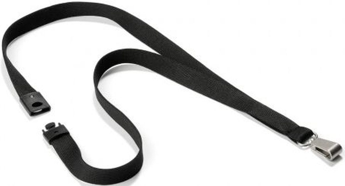 DURABLE Hinweisschild Textilband Soft Colour 15mm mit Karabiner 44cm schwarz VE=10 Stück