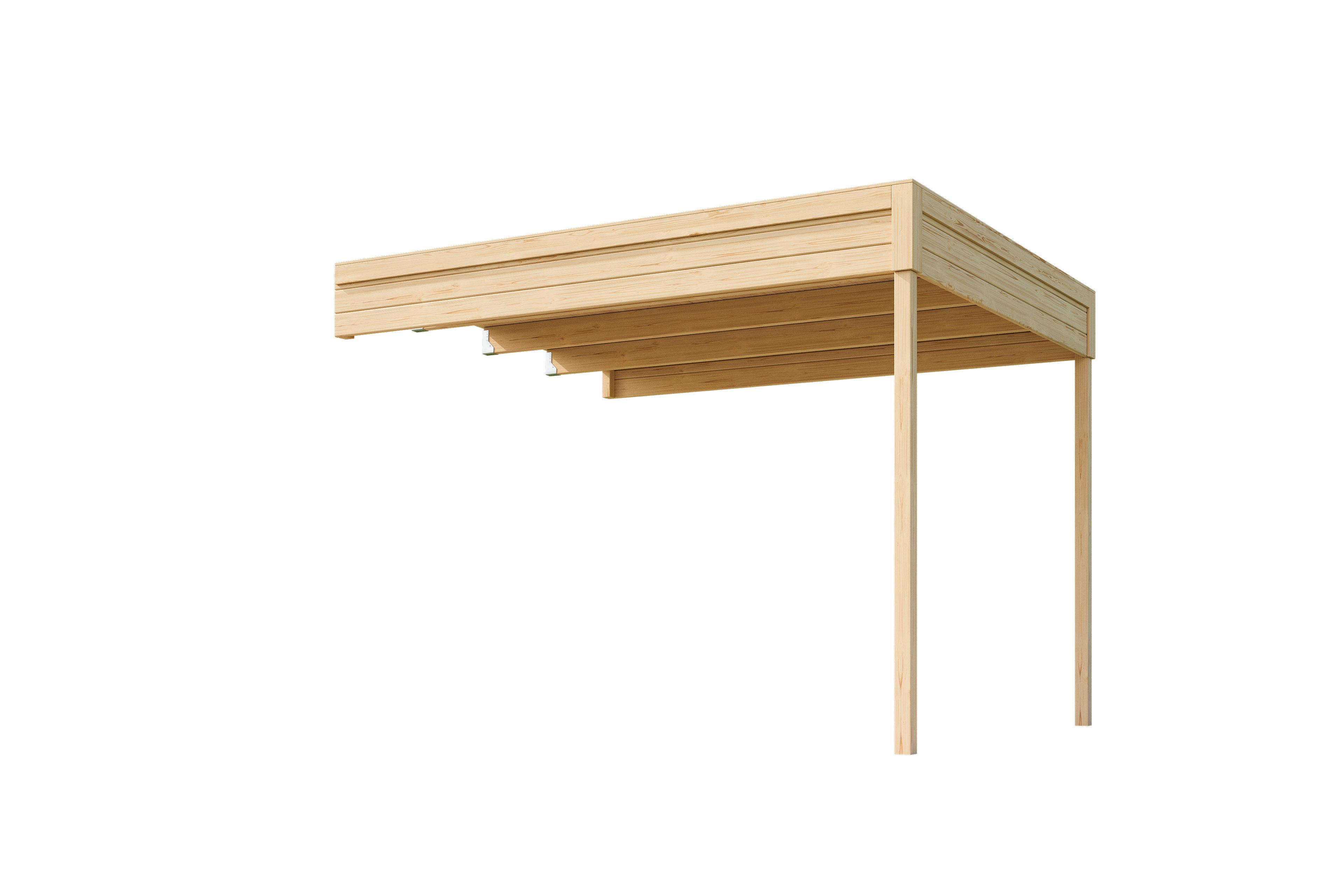 Nordic Holz Gartenhaus-Anbaudach FELIX_FYNN 2 ANBAU, BxT: 300x250 cm, für Felix / Finn, Flachdach