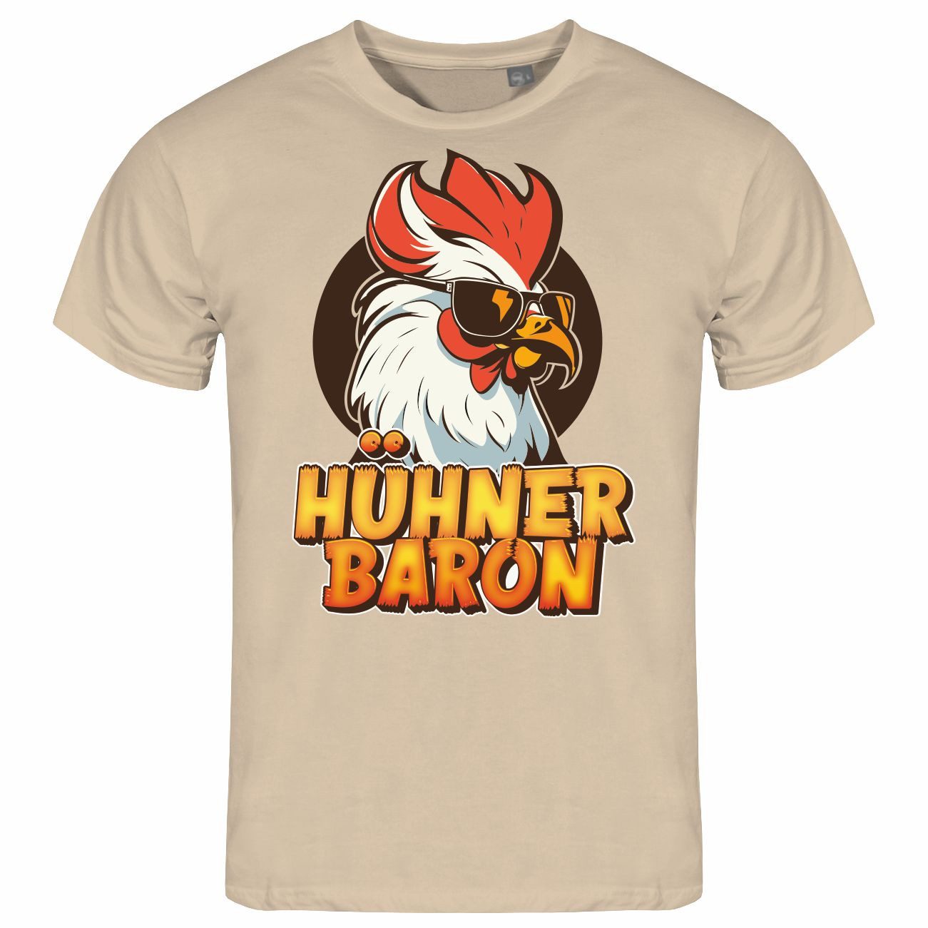Print-Shirt Herren T-Shirt Hühnerbaron