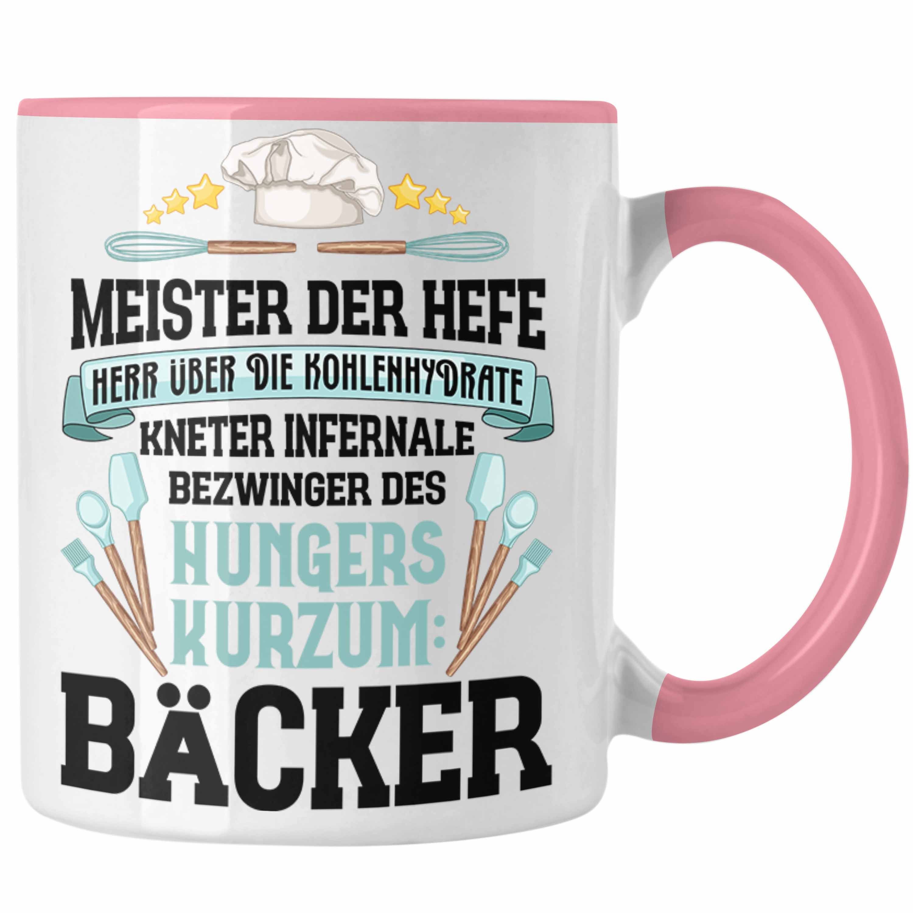 Trendation Tasse Trendation - Bäcker Tasse mit Spruch Geschenkidee Bäckerin Geschenk Männer Frauen rosa