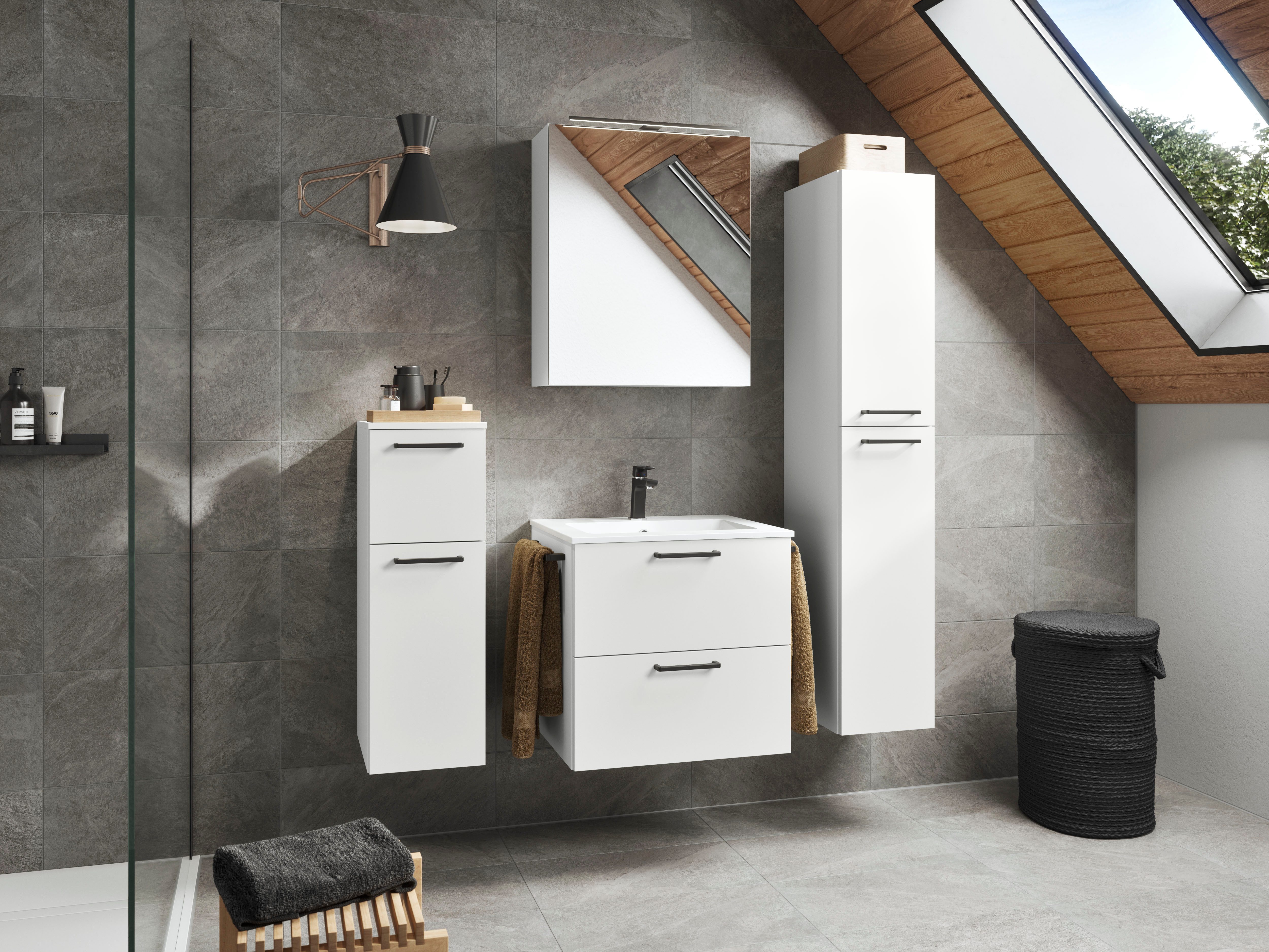 nobilia® Badmöbel-Set Tolvina, (4-St., vormontiert, mit günstig online kaufen