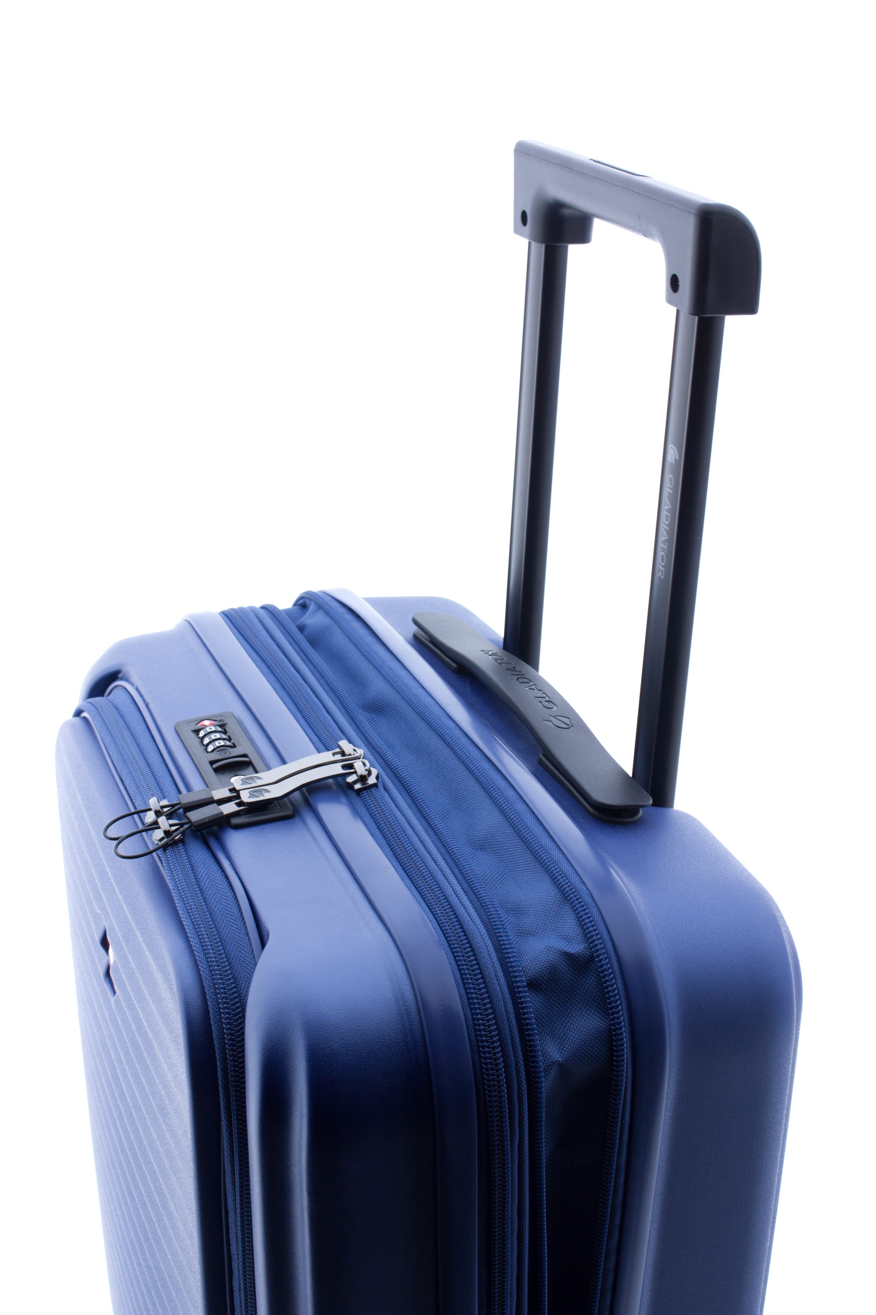 GLADIATOR Hartschalen-Trolley Set 2-tlg. 65 + 55 cm, 4 Doppel-Rollen, TSA, Dehnfalte, div. Farben