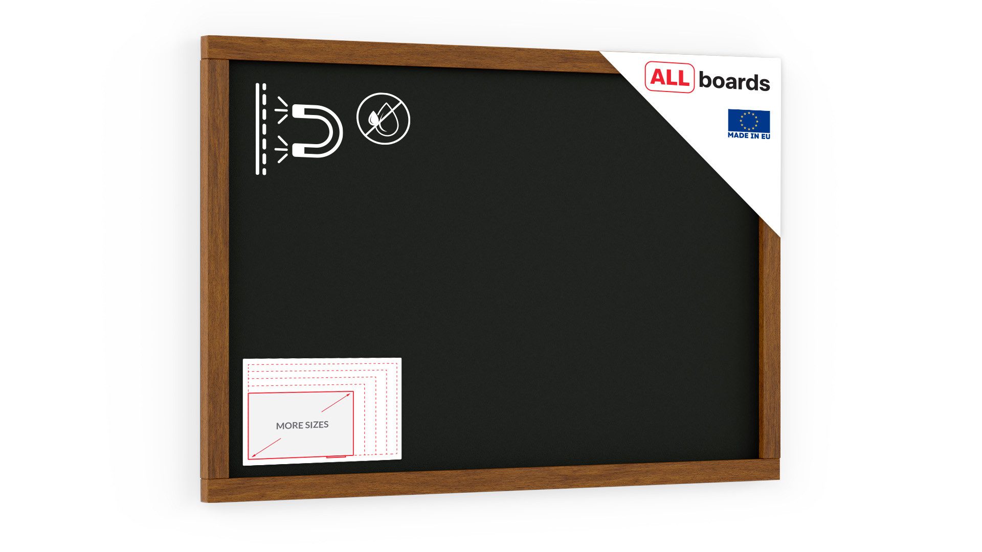 ALLboards Tafel ALLboards Kreidetafel Holzrahmen Schreibtafel günstig online kaufen