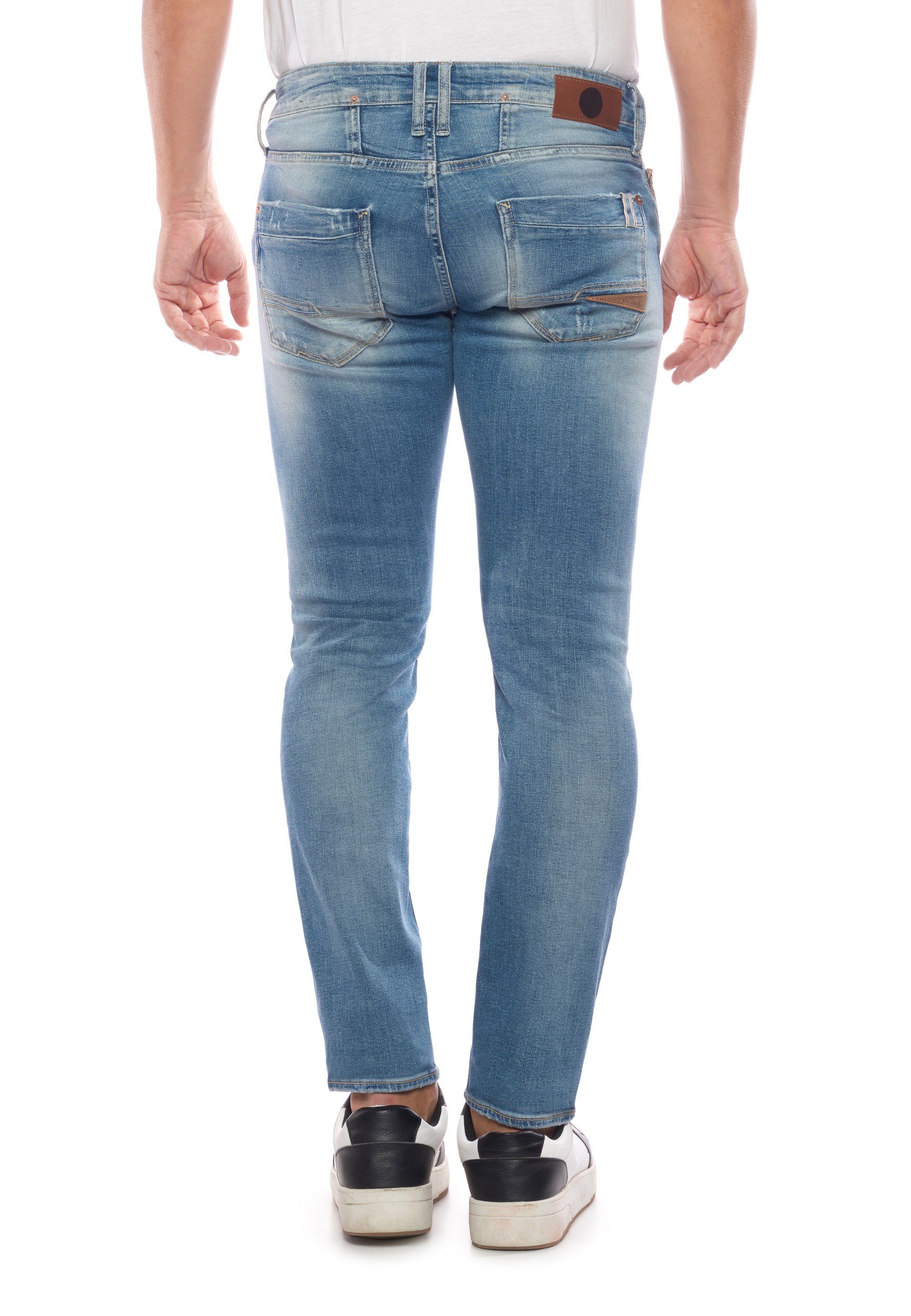 Temps Used-Details trendigen Slim-fit-Jeans mit Cerises Des Le