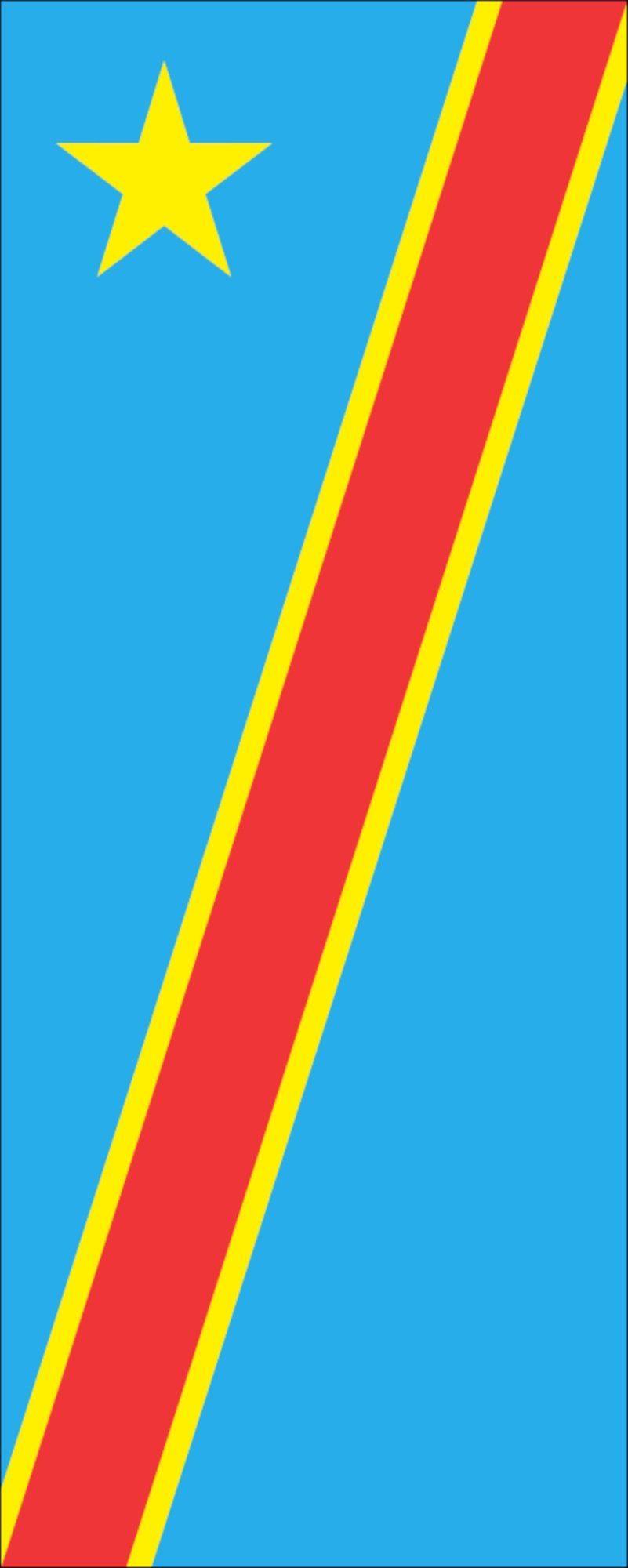 flaggenmeer Flagge Flagge Kongo (Demokratische Republik) 110 g/m² Hochformat