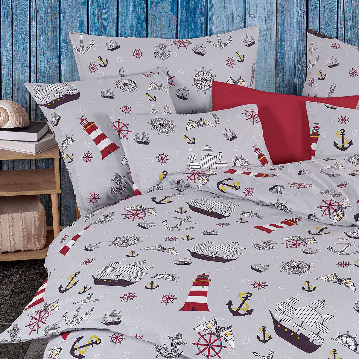 TRAUMSCHLAF Bettwäsche Marine, Renforce, 2 teilig, maritimes Design auf 100 günstig online kaufen