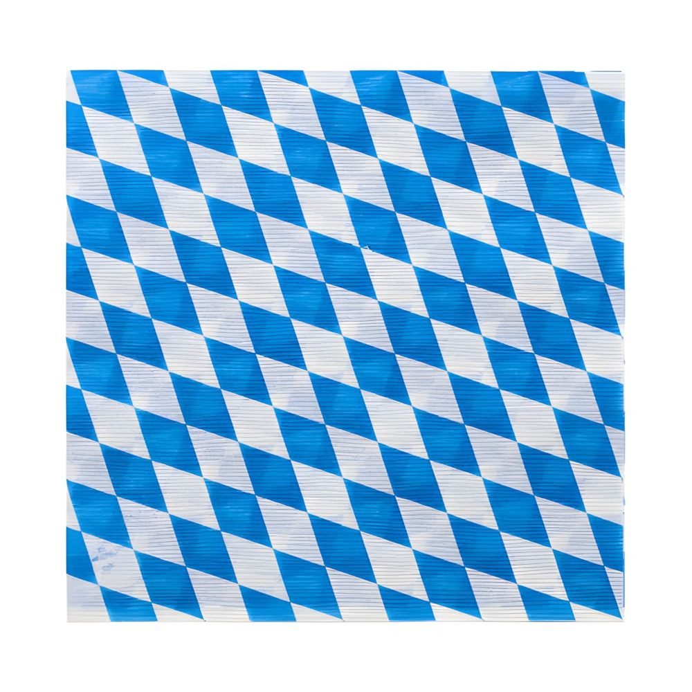 PAPSTAR Papierserviette Servietten, 1-lagig 1/4-Falz 33 cm x 33 cm Bayrisch Blau 100 Stk