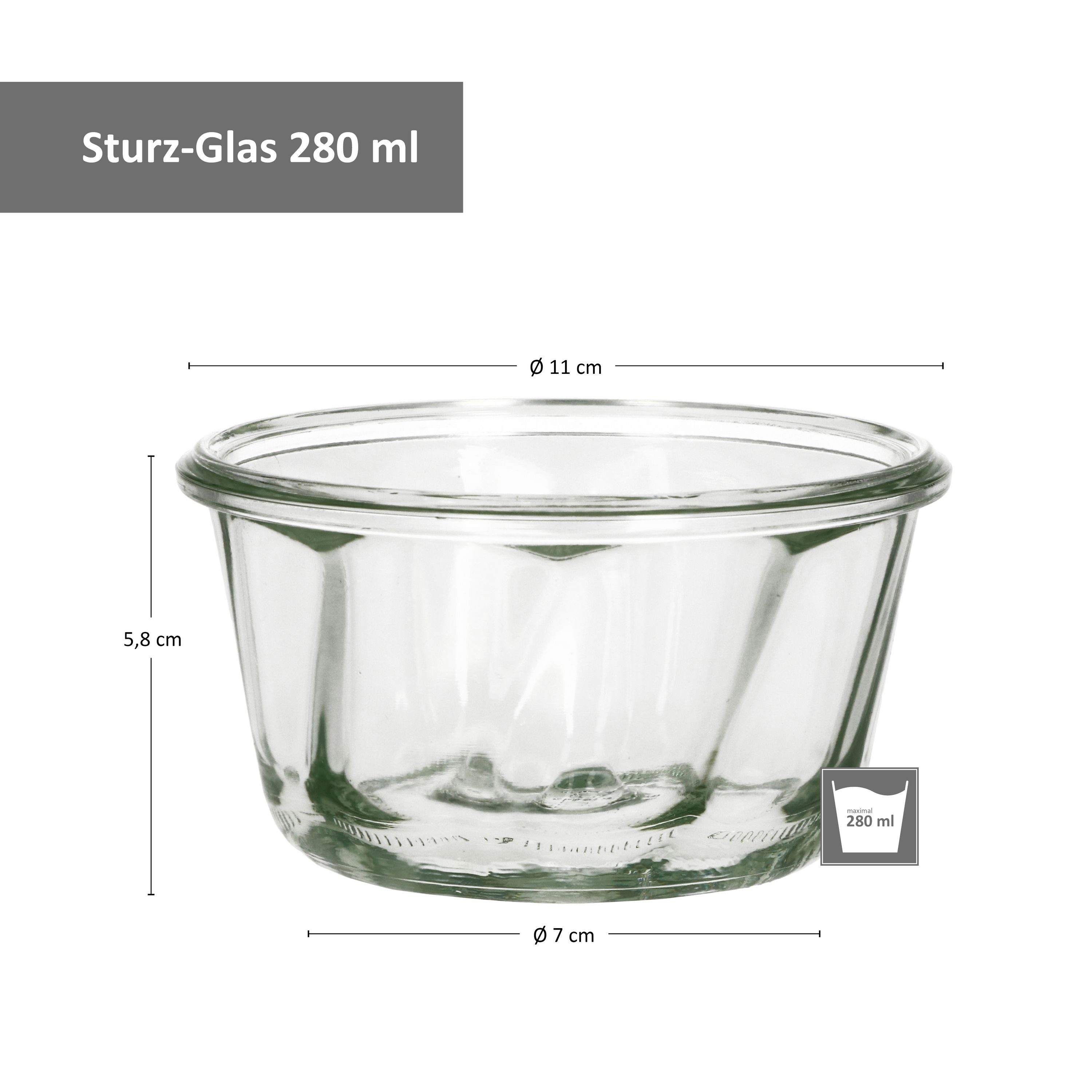Glasdeckel MamboCat mit + Rezeptheft Set 6er Einmachglas Gugelhupfglas Weck 6 ml 280