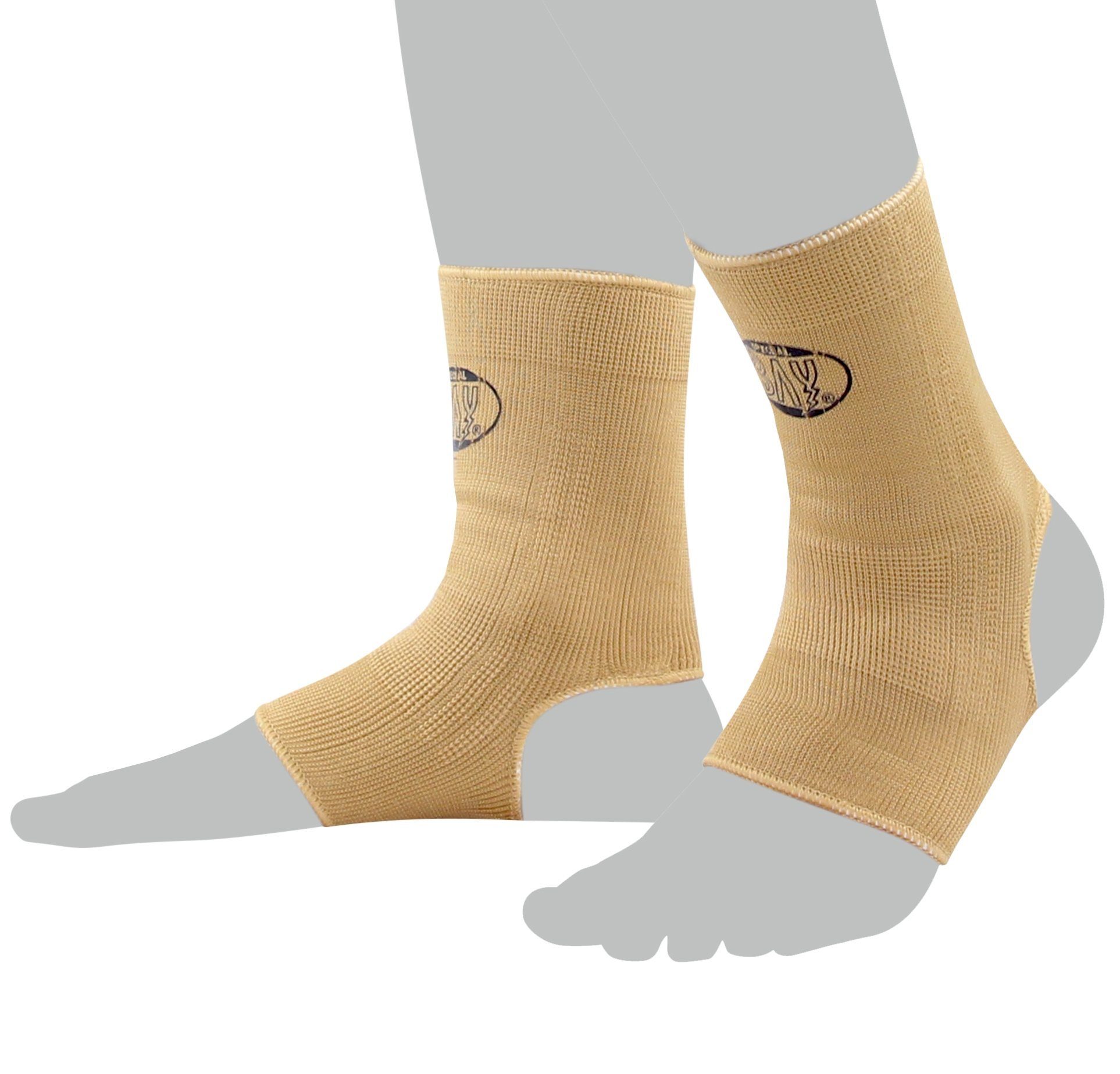 BAY-Sports Fußbandage Knöchelbandage Fußgelenkbandage Sprunggelenk Paar, Anatomische Passform, kann rechts und links getragen werden, Kompression, XS - XL