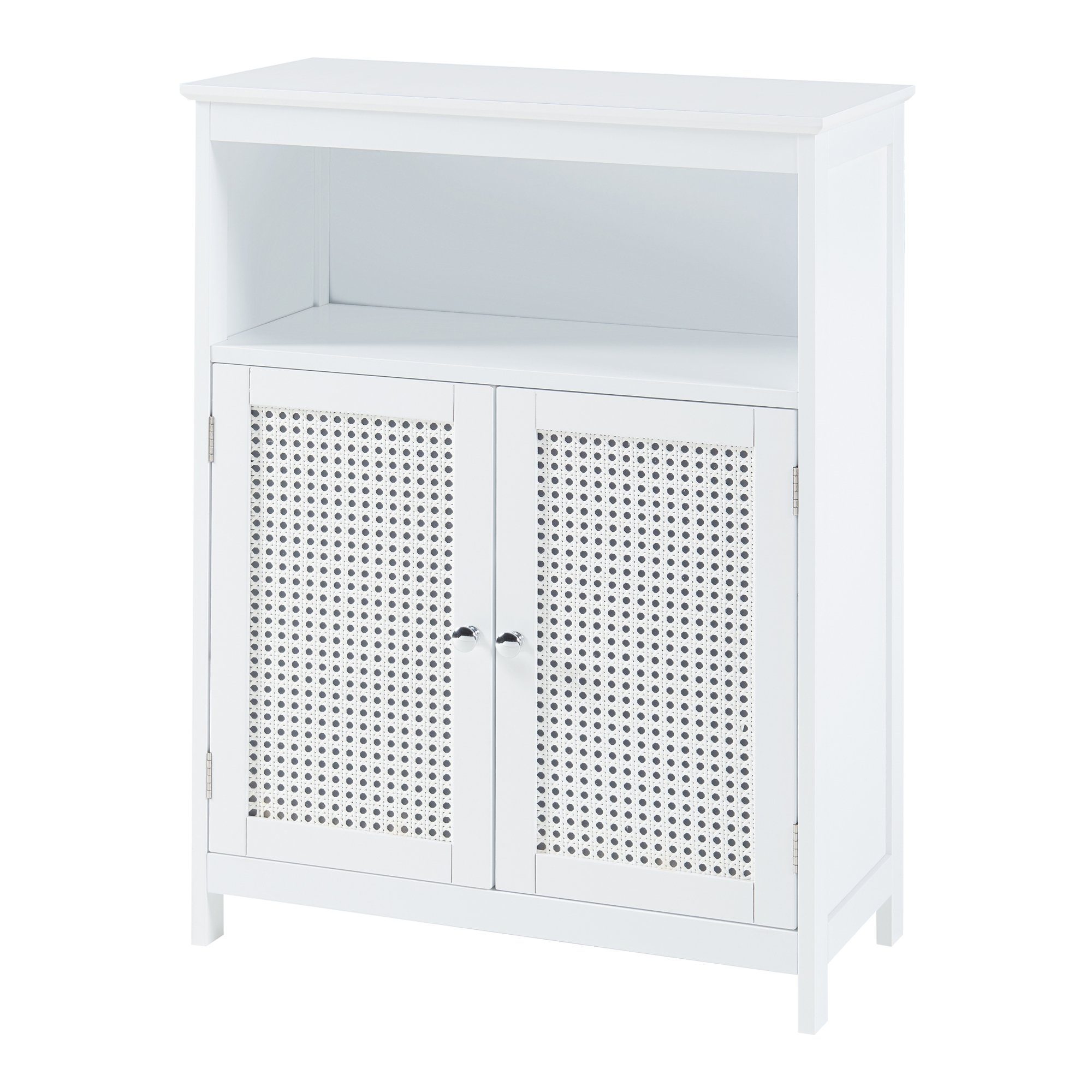 en.casa Midischrank »Karlsøy« Badezimmerschrank Weiß 80x60x28cm günstig online kaufen