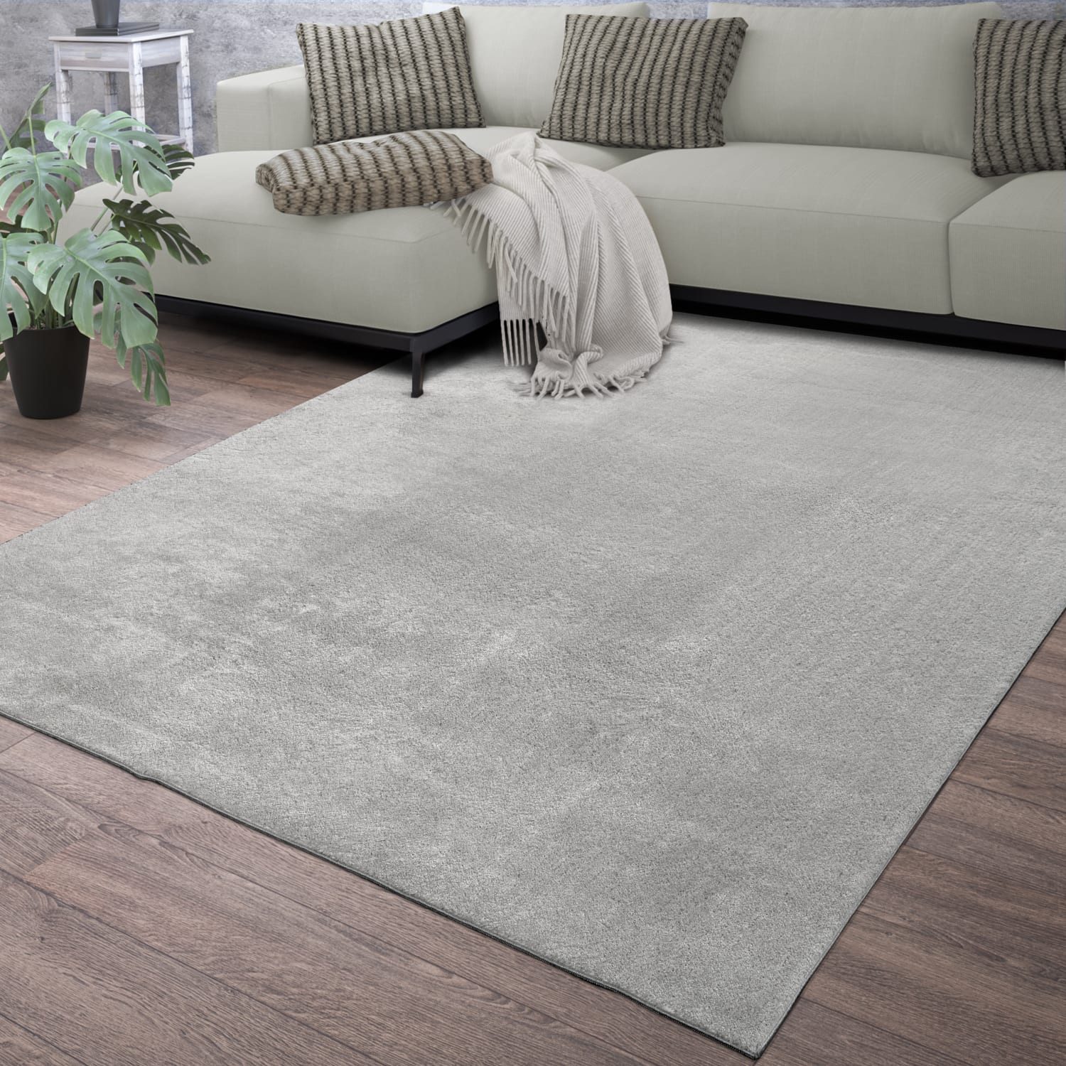 TT Home Teppich, Rechteckig, Höhe: 14 mm, Wohnzimmer Kurzflor Einfarbig Mod günstig online kaufen