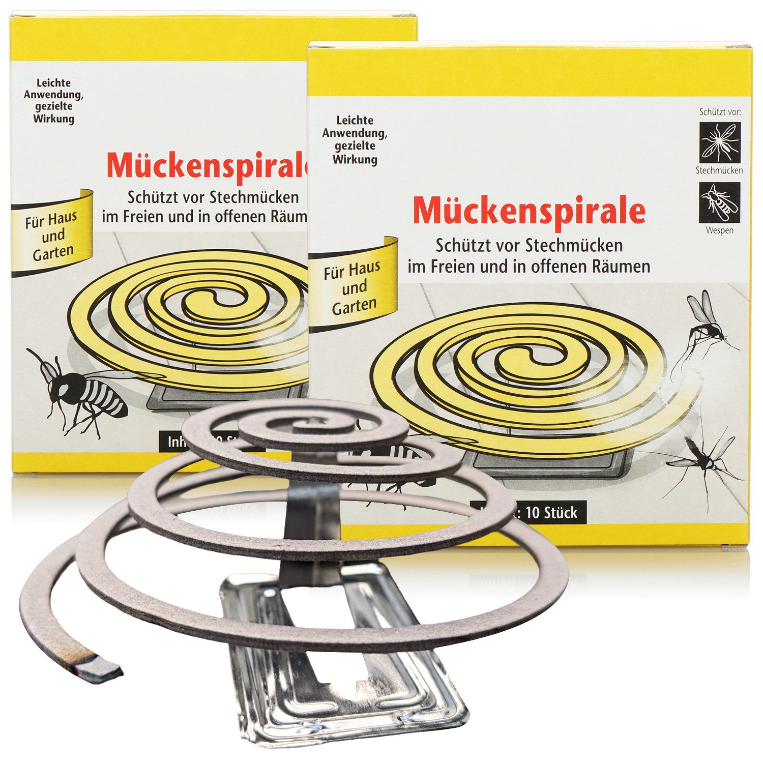 com-four Insektenvernichter Mückenspirale mit Halter