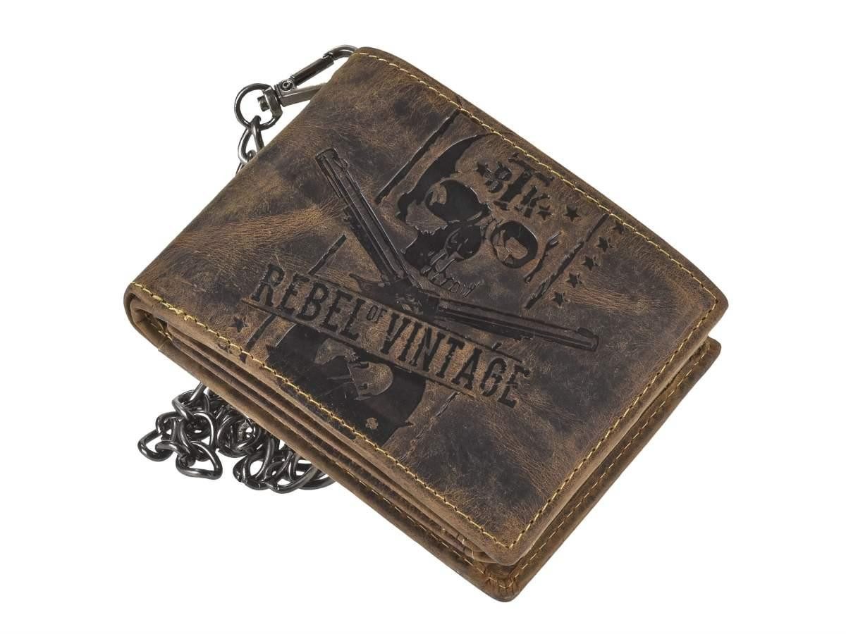 Greenburry Geldbörse Vintage Biker (oA), Bikerbörse mit Kette, Kettenbörse, Herrenbörse, Portemonnaie