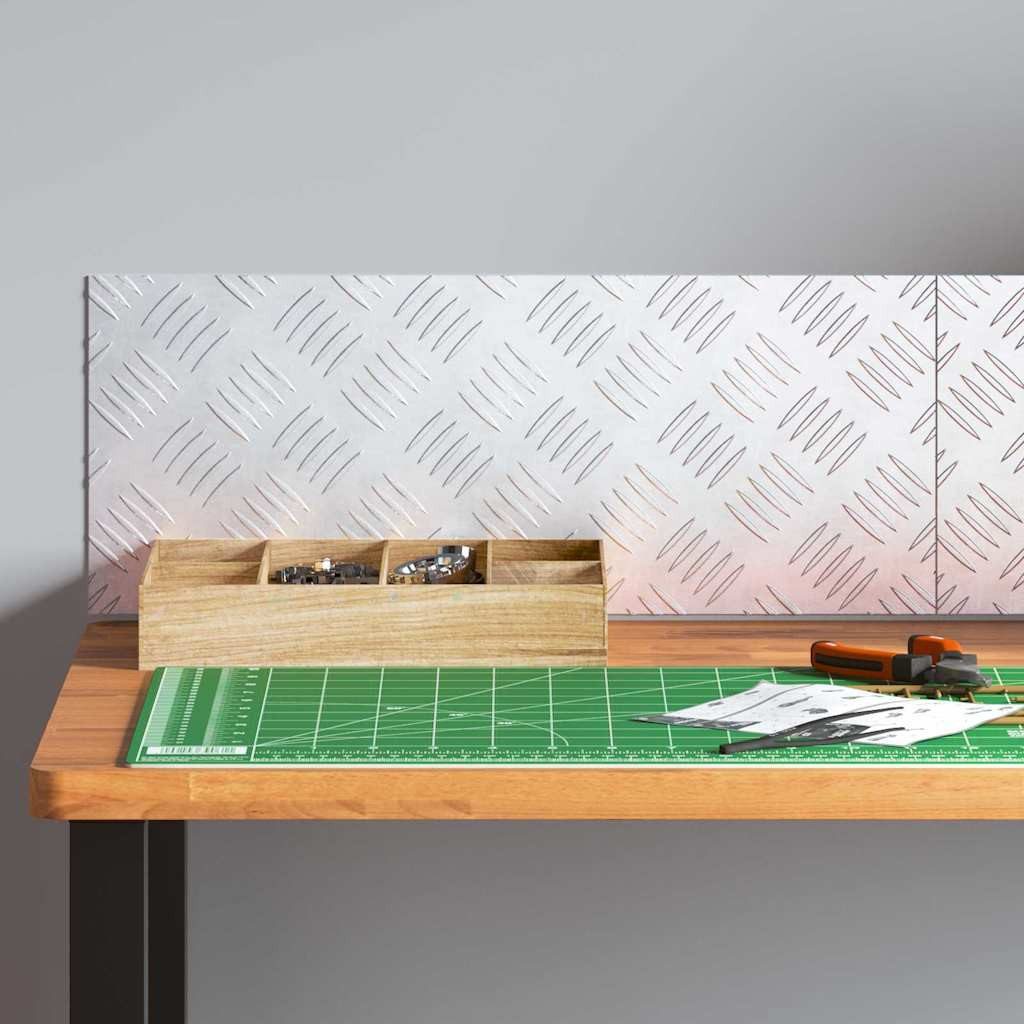 vidaXL Stufenmatte Treppe Tritt Rechtwinklig 2 pcs Silber 50 x 20 cm Aluminium, Rechtwinklig