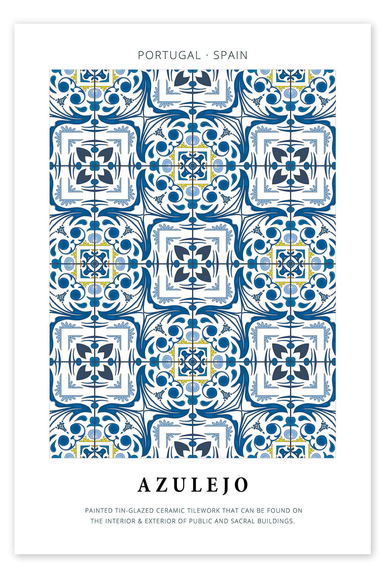 Posterlounge Wandbild Azulejo (englisch), Editors Choice, erhältlich als Poster, Leinwandbild, Wandsticker oder Acrylglasbild