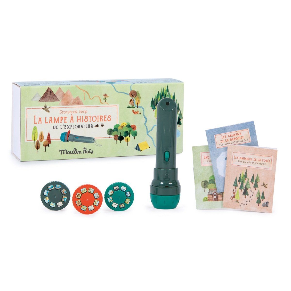 Moulin Roty Projektionslampe Projektionsleuchte Taschenlampe mit Geschichte günstig online kaufen