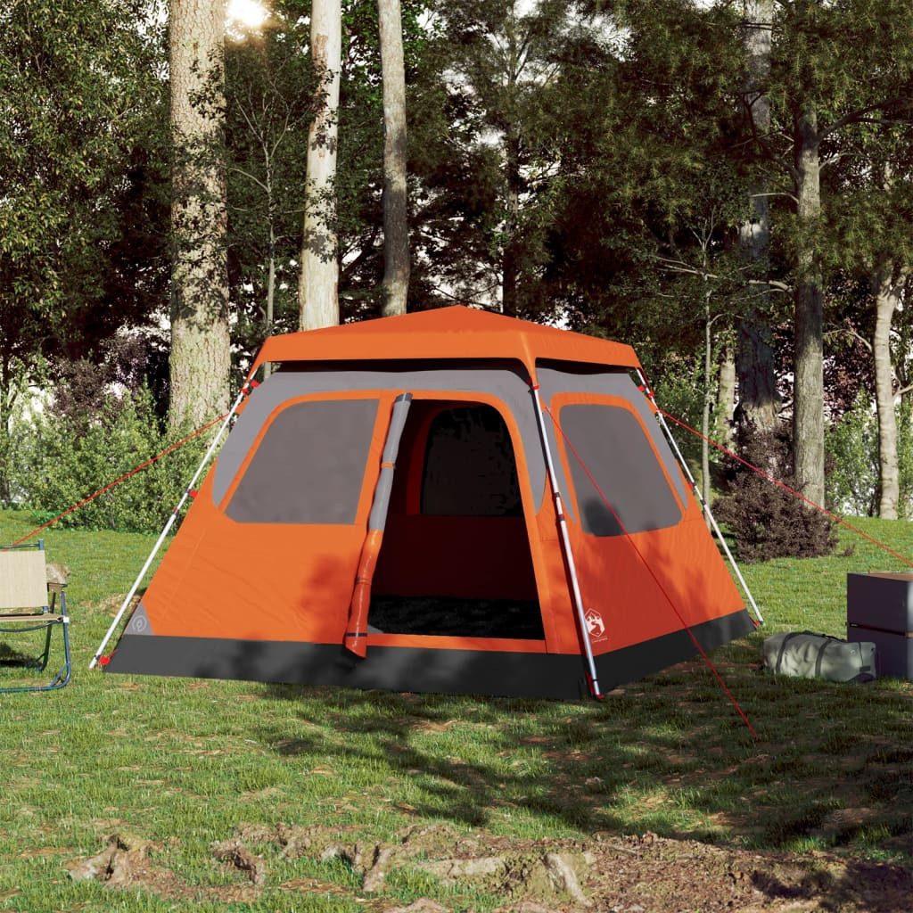 vidaXL Kuppelzelt Kuppel-Campingzelt 4 Personen Grau günstig online kaufen