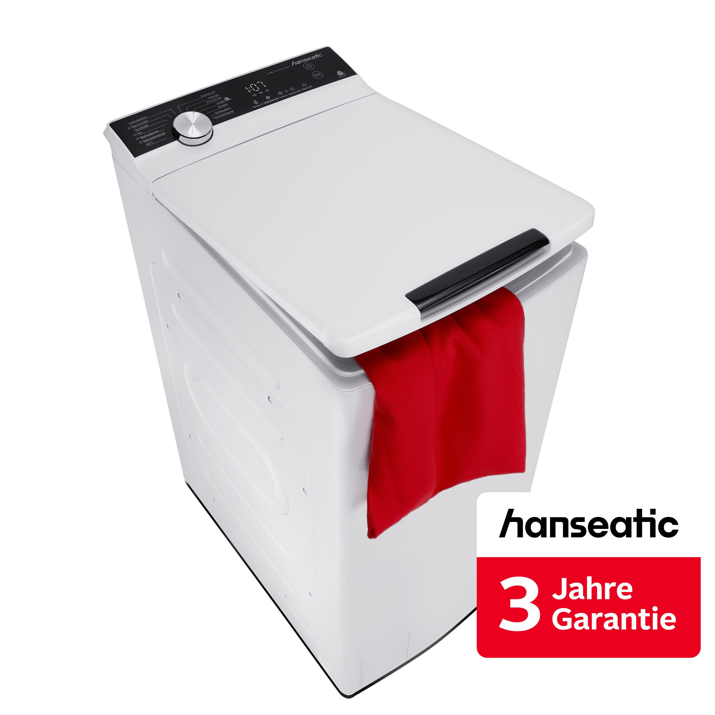 Hanseatic Waschmaschine Toplader HTWK813A, 8 kg, 1300 U/min, inkl. 3 Jahre Herstellergarantie