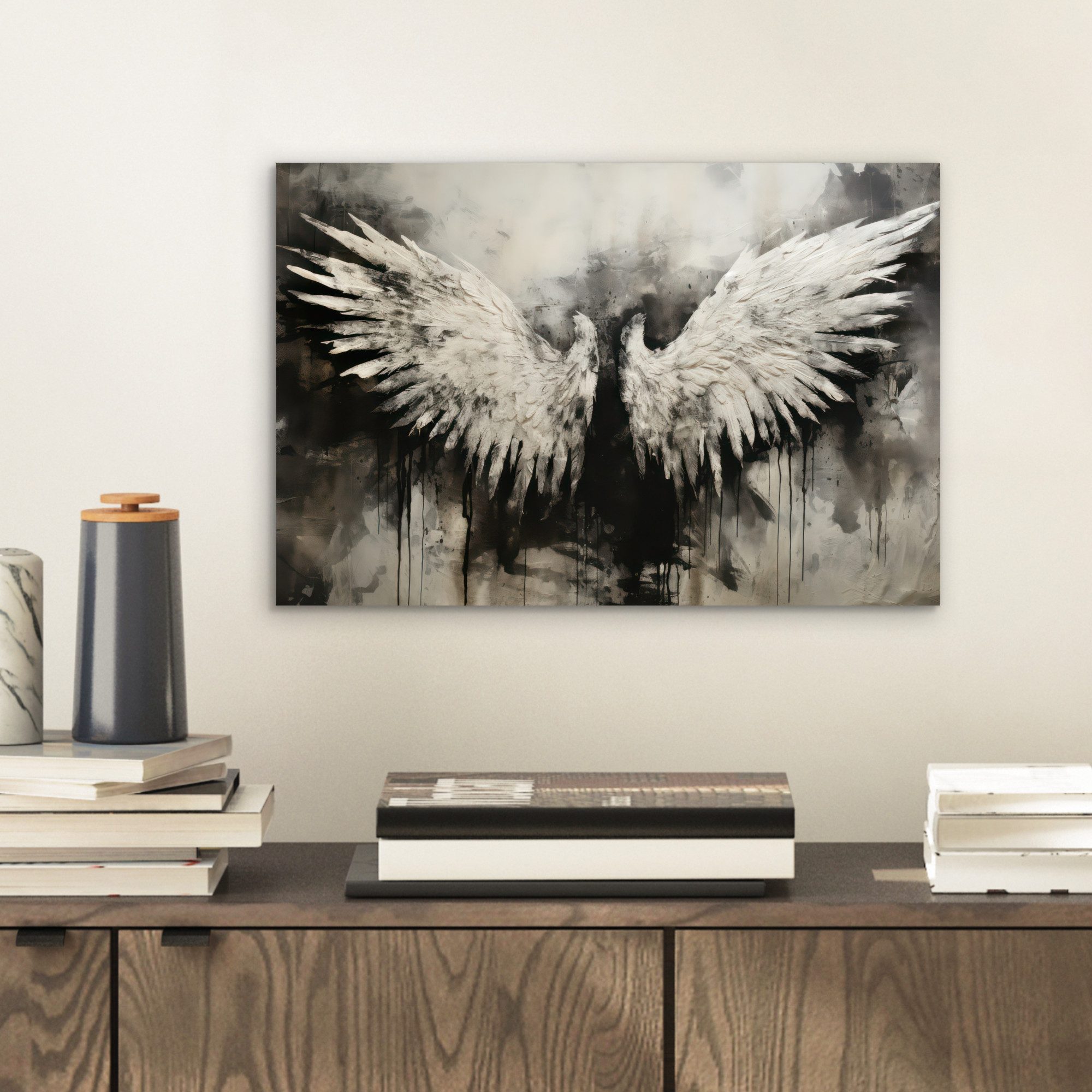 MuchoWow Metallbild Flügel - Engel - günstig online kaufen