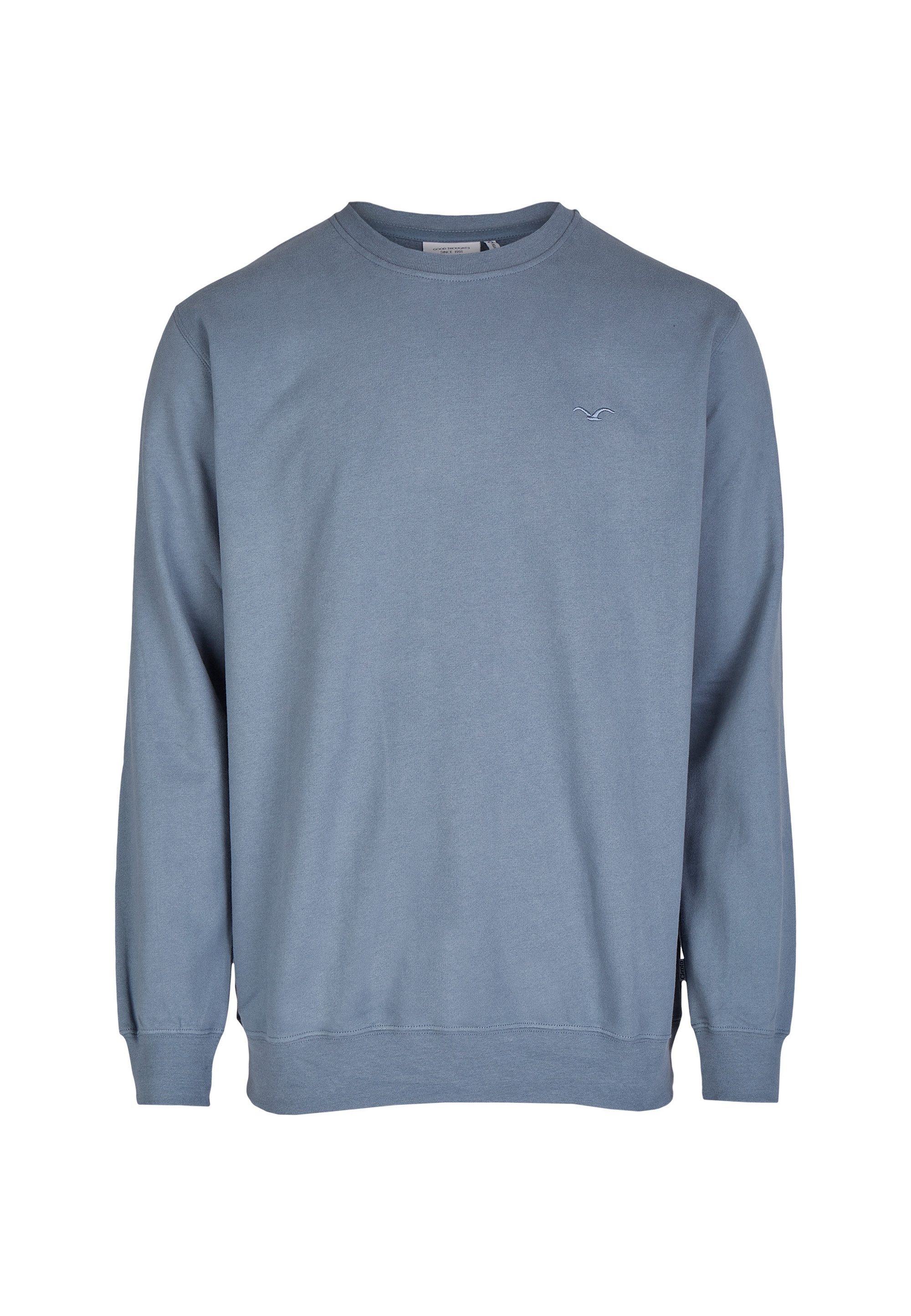 Cleptomanicx Sweatshirt Ligull mit kleiner Möwen-Stickerei günstig online kaufen