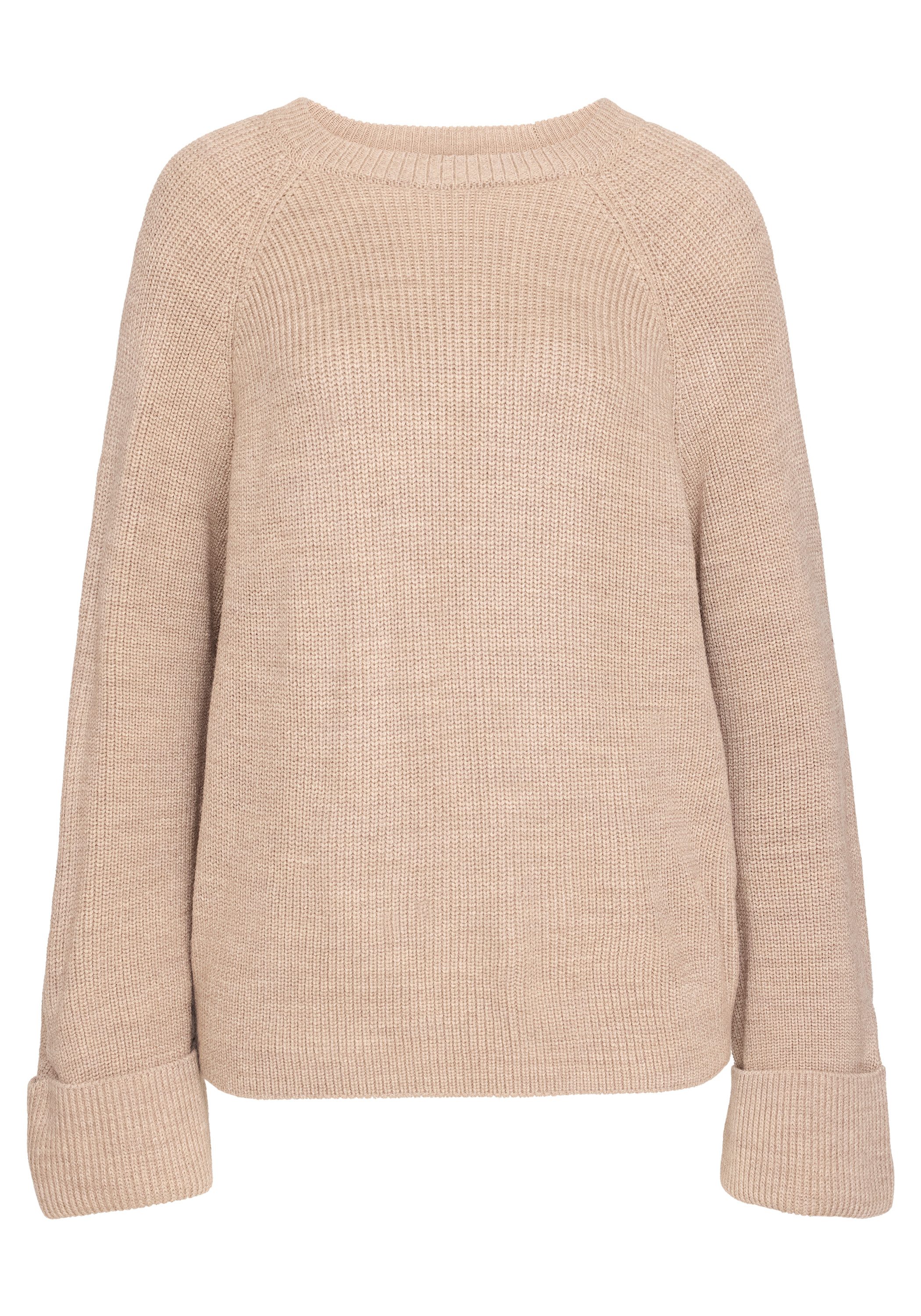 Paddock's Strickpullover Rundhals Strickpullover mit umgeschlagenen günstig online kaufen