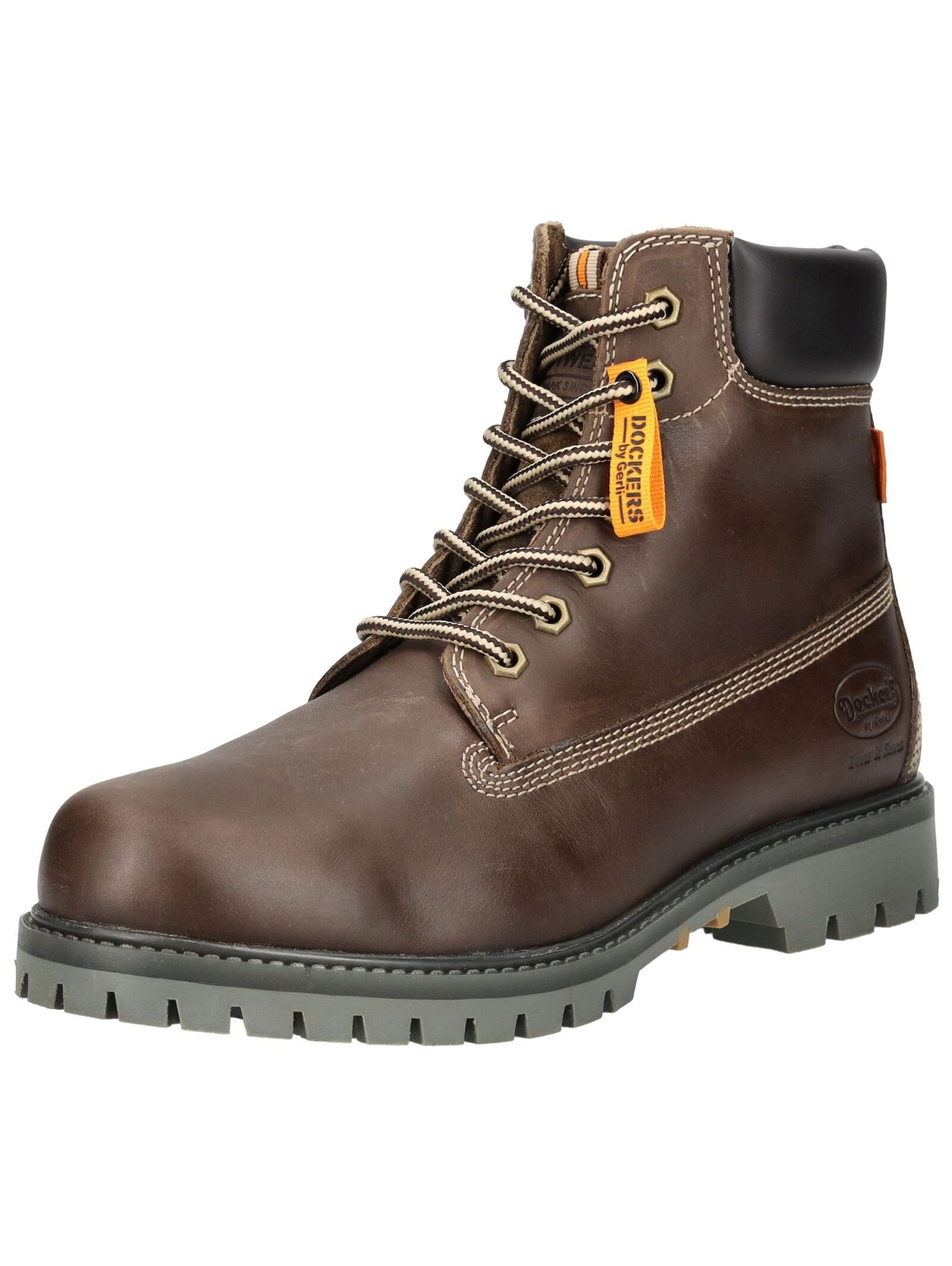 Stiefelette Leder Schnürstiefelette