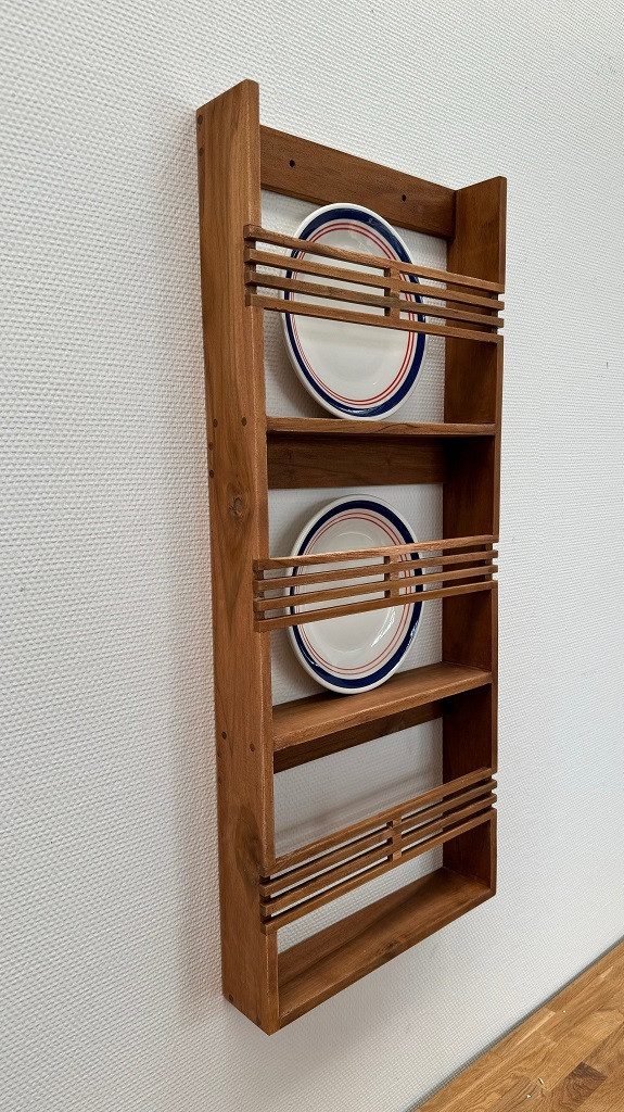 Main Möbel Hängeregal Wandregal 41x96cm "Linea" Teakholz massiv natur